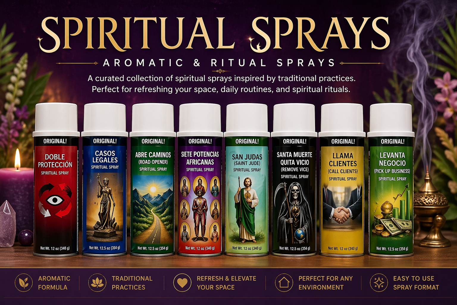 Spiritual Sprays – Aromatic & Ritual Sprays
