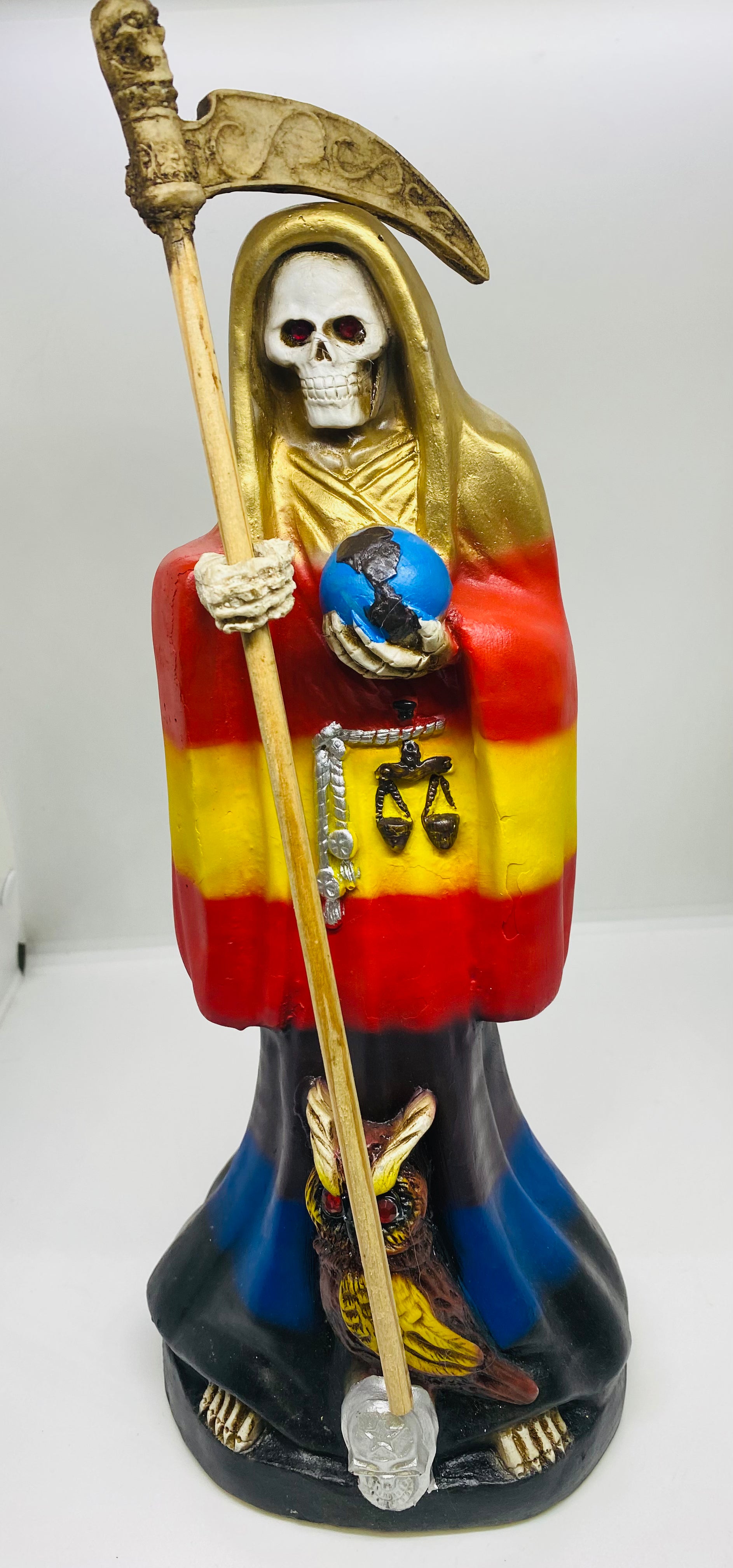 Santa Muerte Multi-Color 12 Inch Statue – Devotional Figure