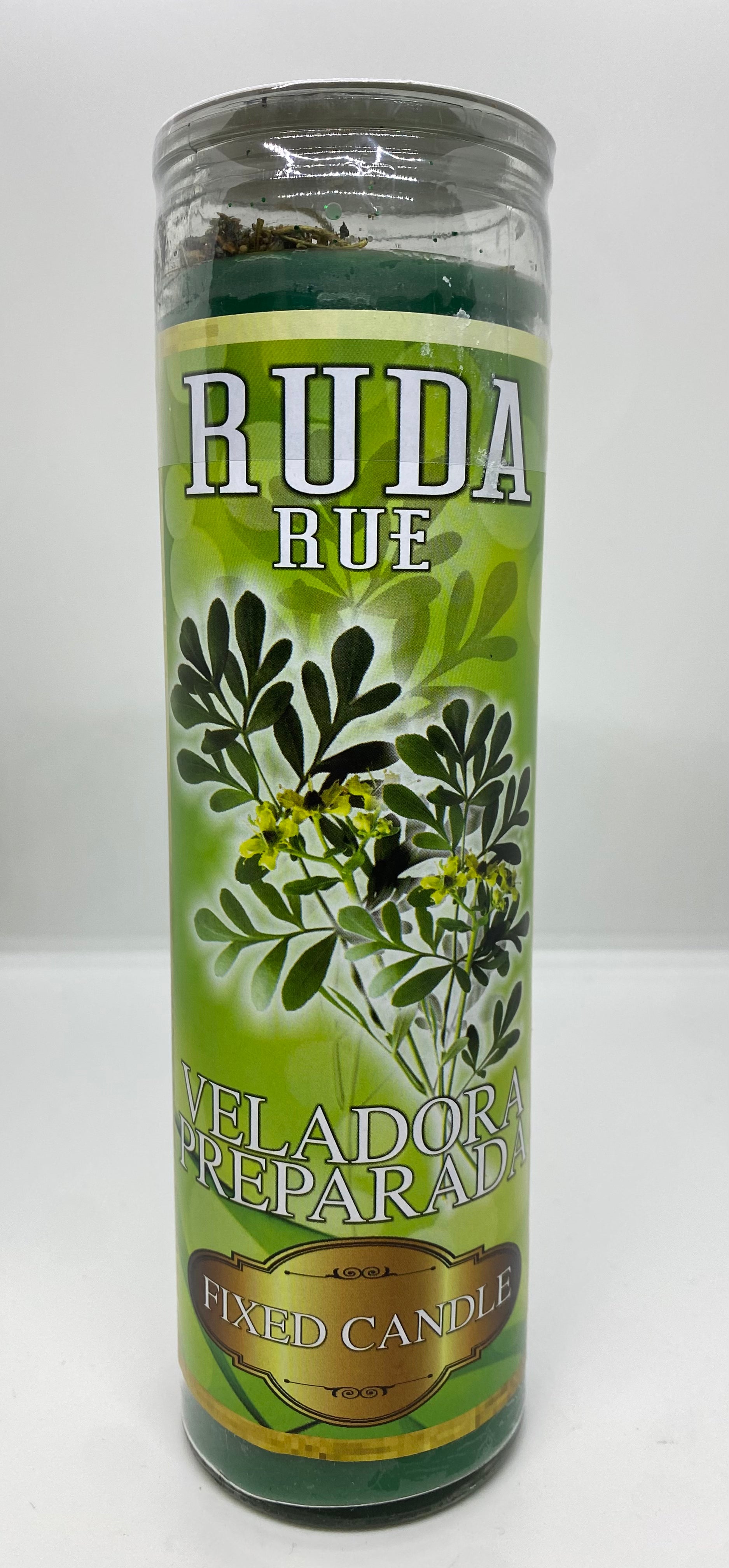 Ruda (Rue) – Prepared Glass Candle – 7 Day