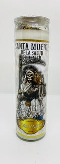 Santa Muerte – Salud (Health) – Prepared Glass Candle – 7 Day