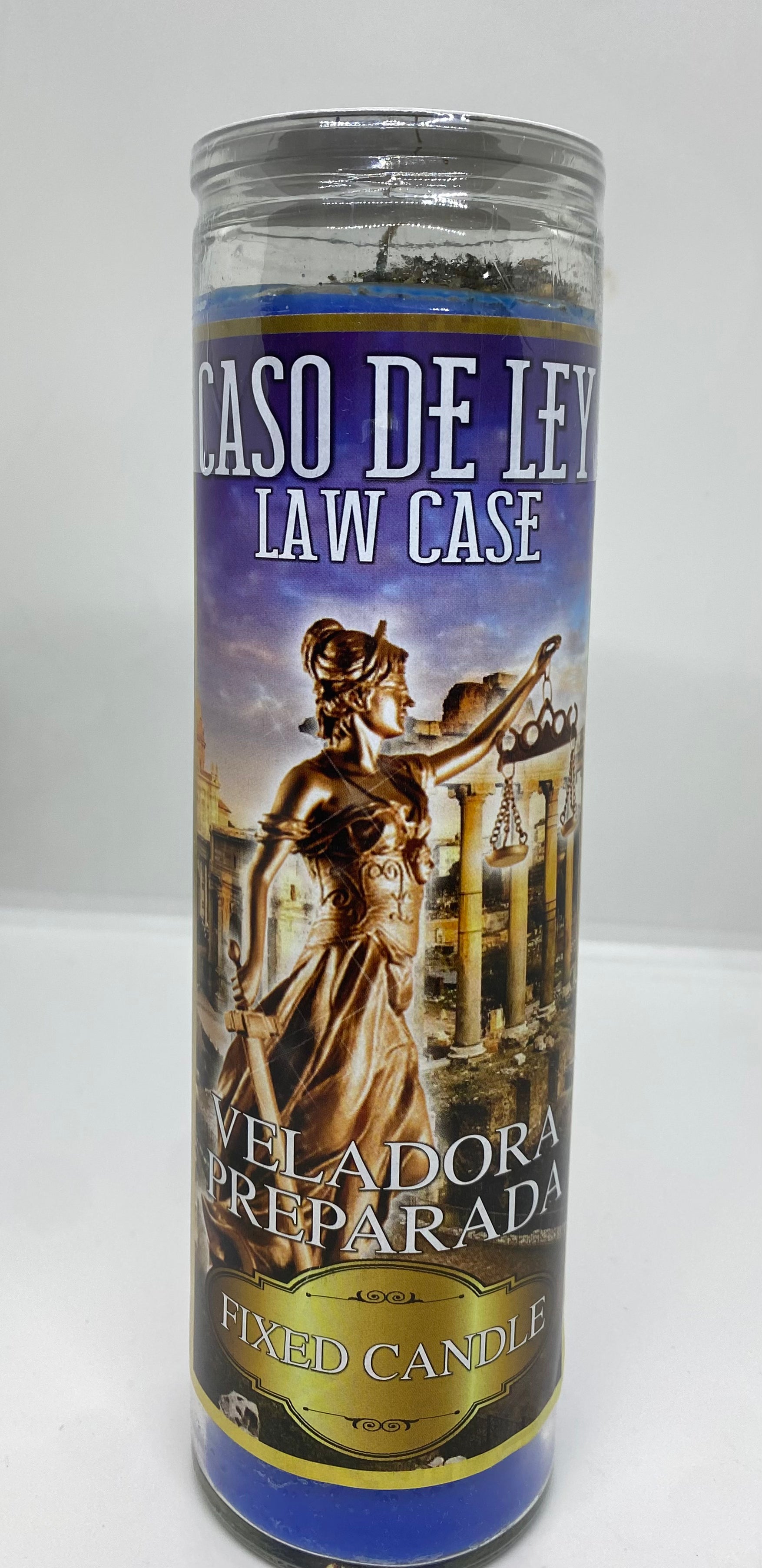 Caso de Ley (Law Case) – Prepared Glass Candle – 7 Day