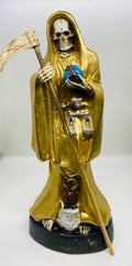 Santa Muerte Gold 12 Inch Statue – Devotional Figure