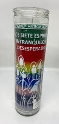 Los Siete Espíritus Intranquilos (Seven Restless Spirits) – Devotional Glass Candle – 7 Day
