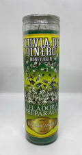Lluvia de Dinero (Money Rain) – Prepared Glass Candle – 7 Day