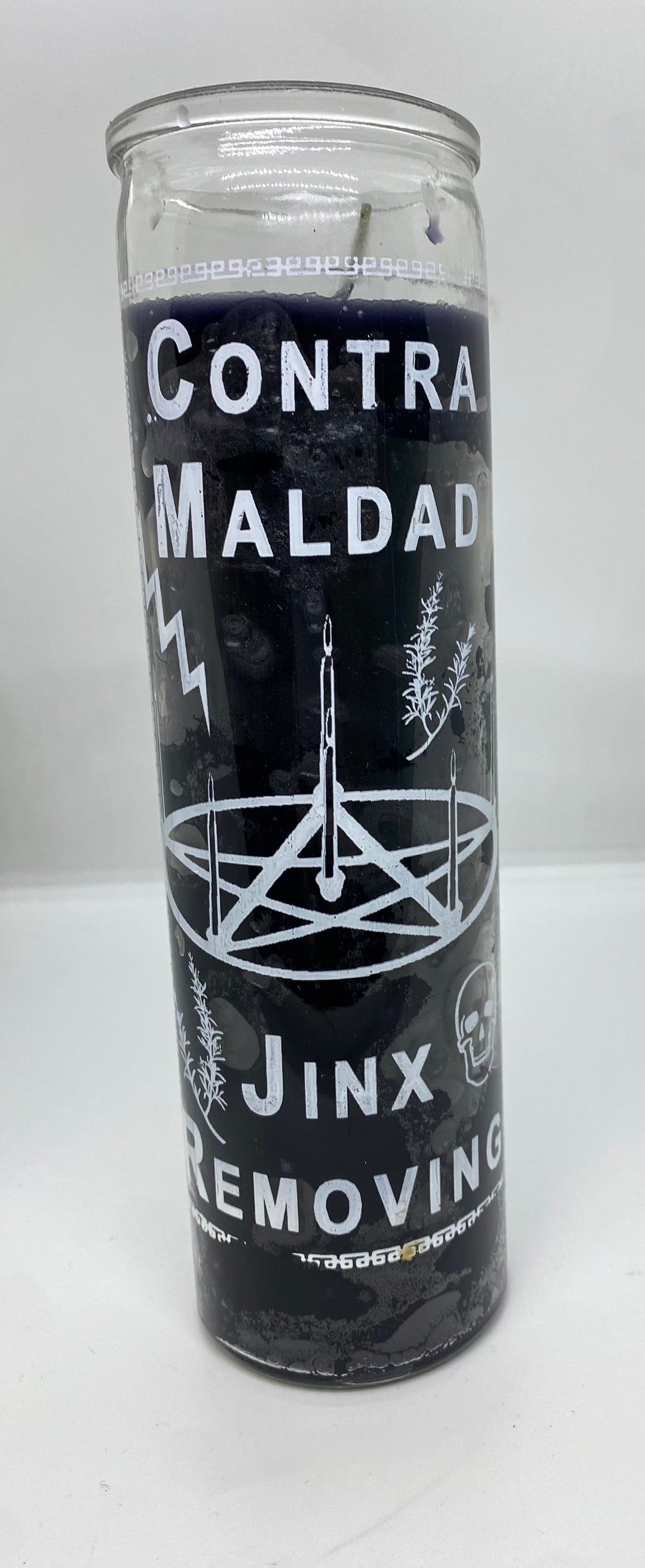 Contra Maldad (Against Negativity) – Devotional Glass Candle – 7 Day