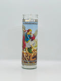 San Miguel Arcángel (Saint Michael the Archangel) – Devotional Glass Candle – 7 Day