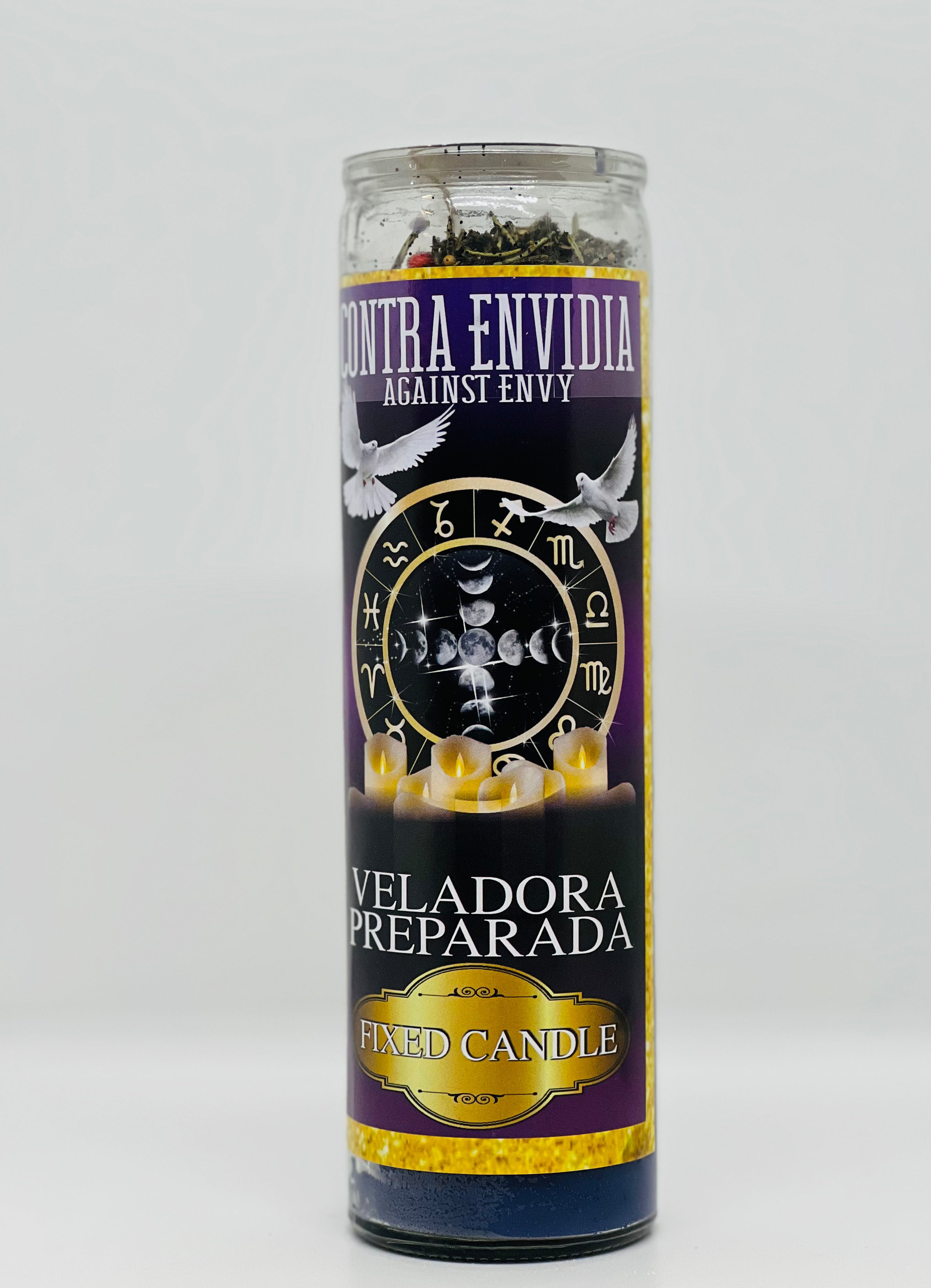 Contra Envidia (Against Envy) – Prepared Glass Candle – 7 Day
