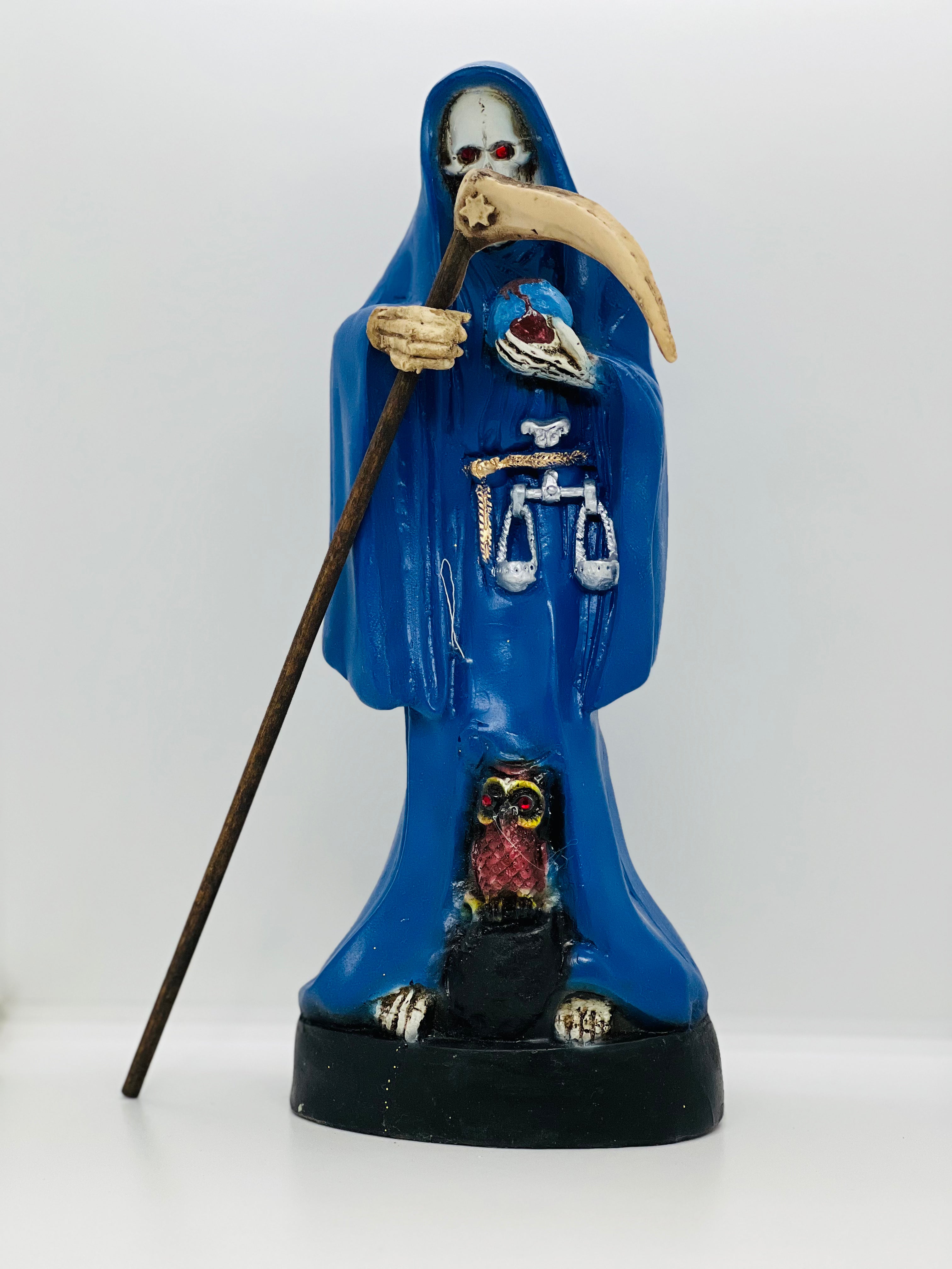 Santa Muerte Blue 12 Inch Statue – Devotional Figure