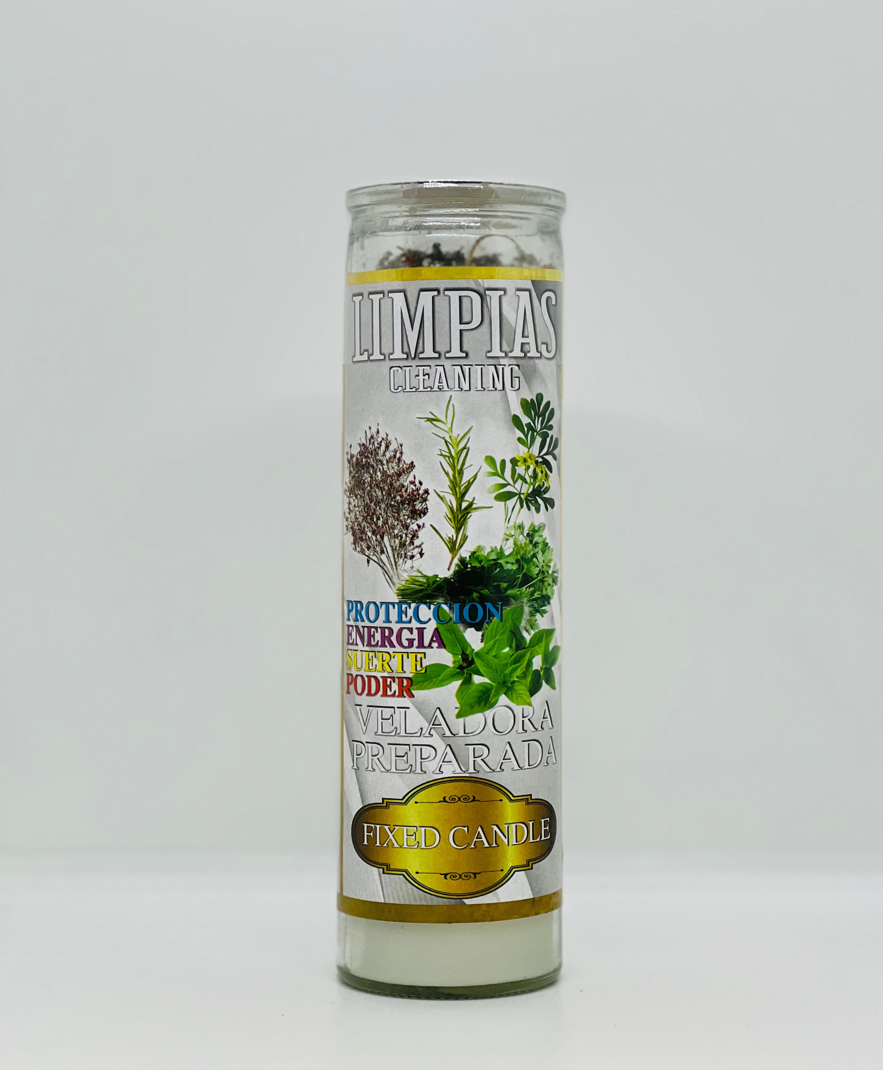 Limpias (Cleaning) – Prepared Glass Candle – 7 Day