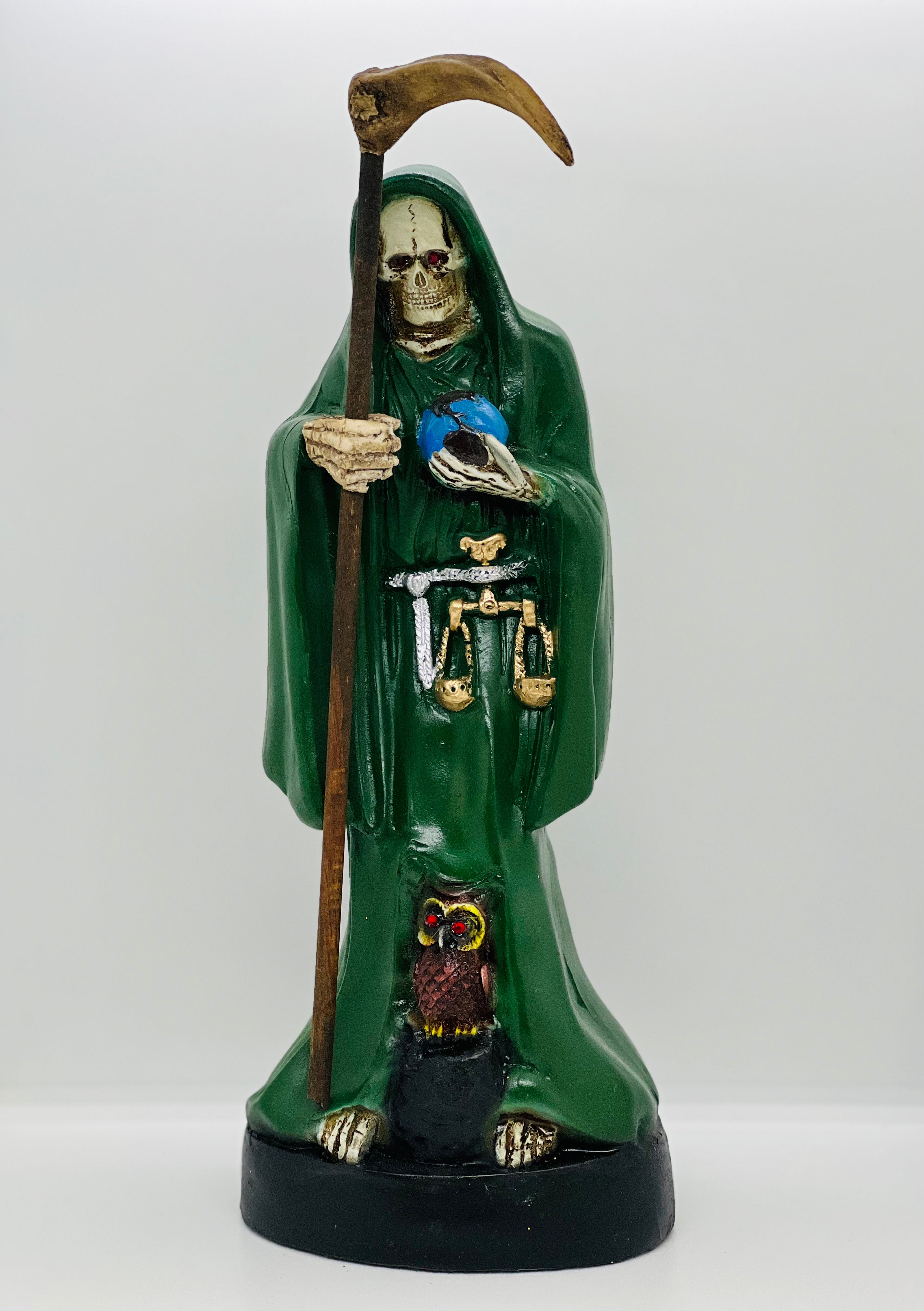 Santa Muerte Green 12 Inch Statue – Devotional Figure