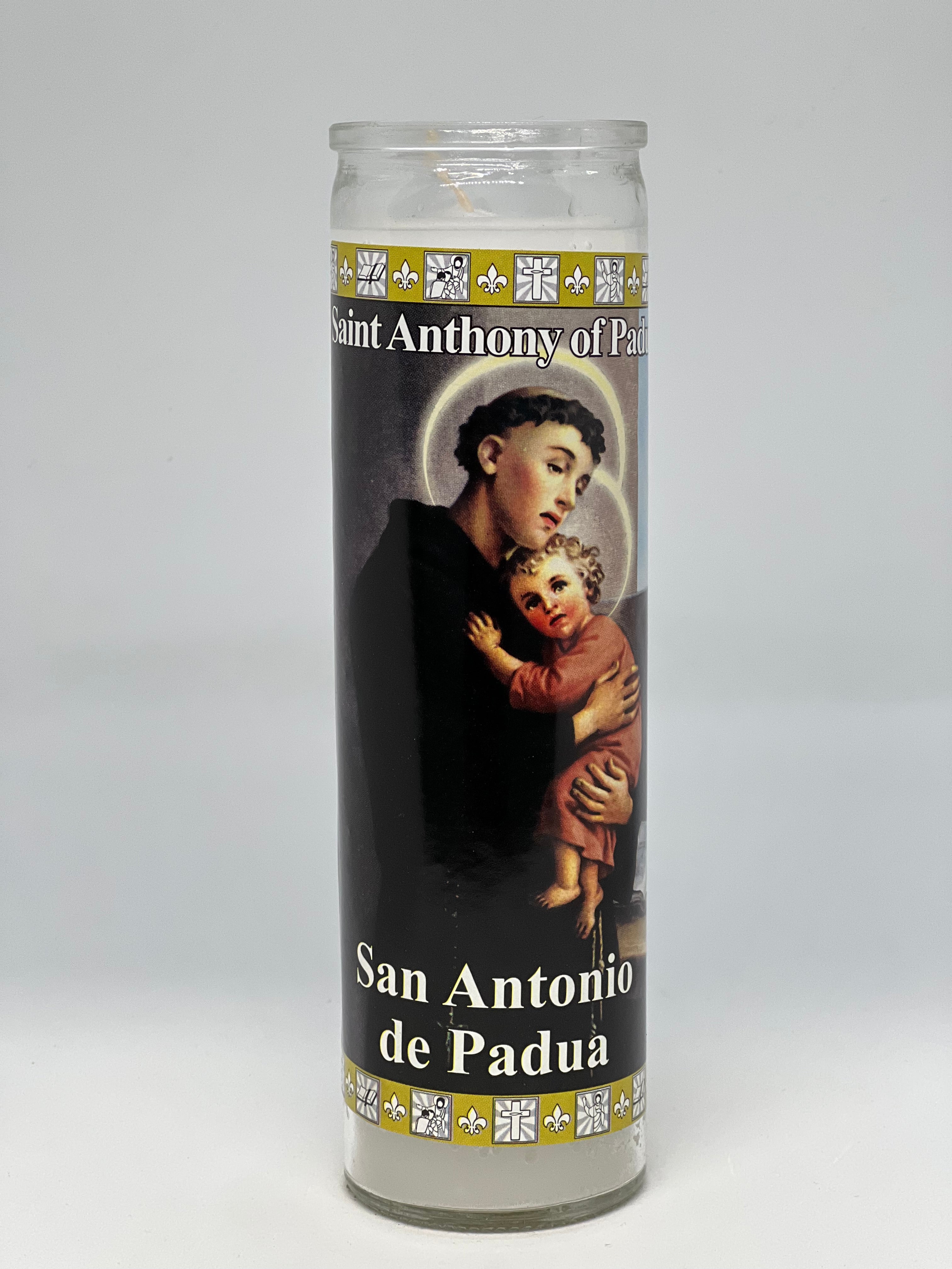 San Antonio de Padua (Saint Anthony of Padua) – Devotional Glass Candle – 7 Day
