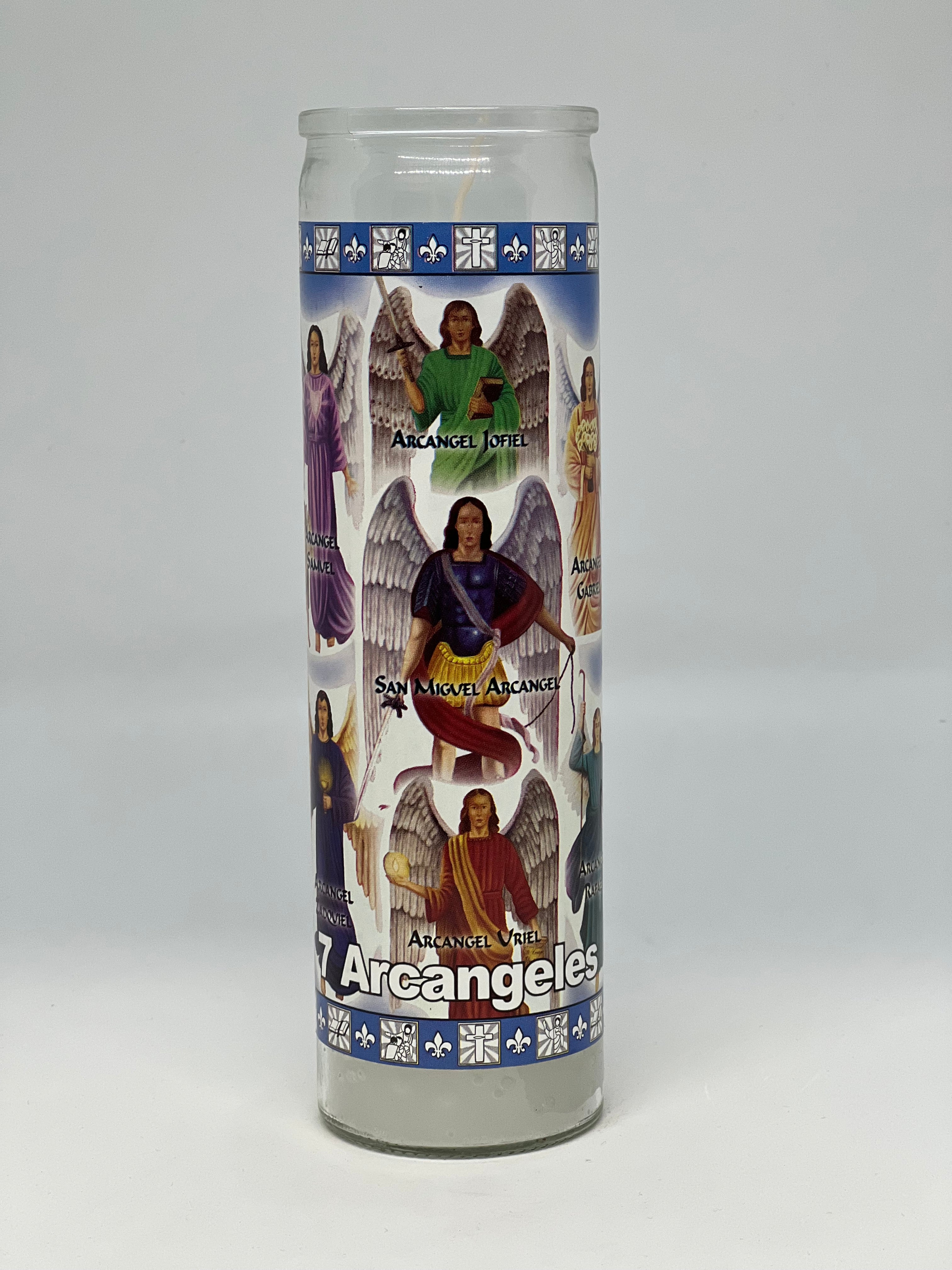 7 Arcángeles (Seven Archangels) – Devotional Glass Candle – 7 Day