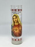 Sagrado Corazón de María (Sacred Heart of Mary) – Devotional Glass Candle – 7 Day