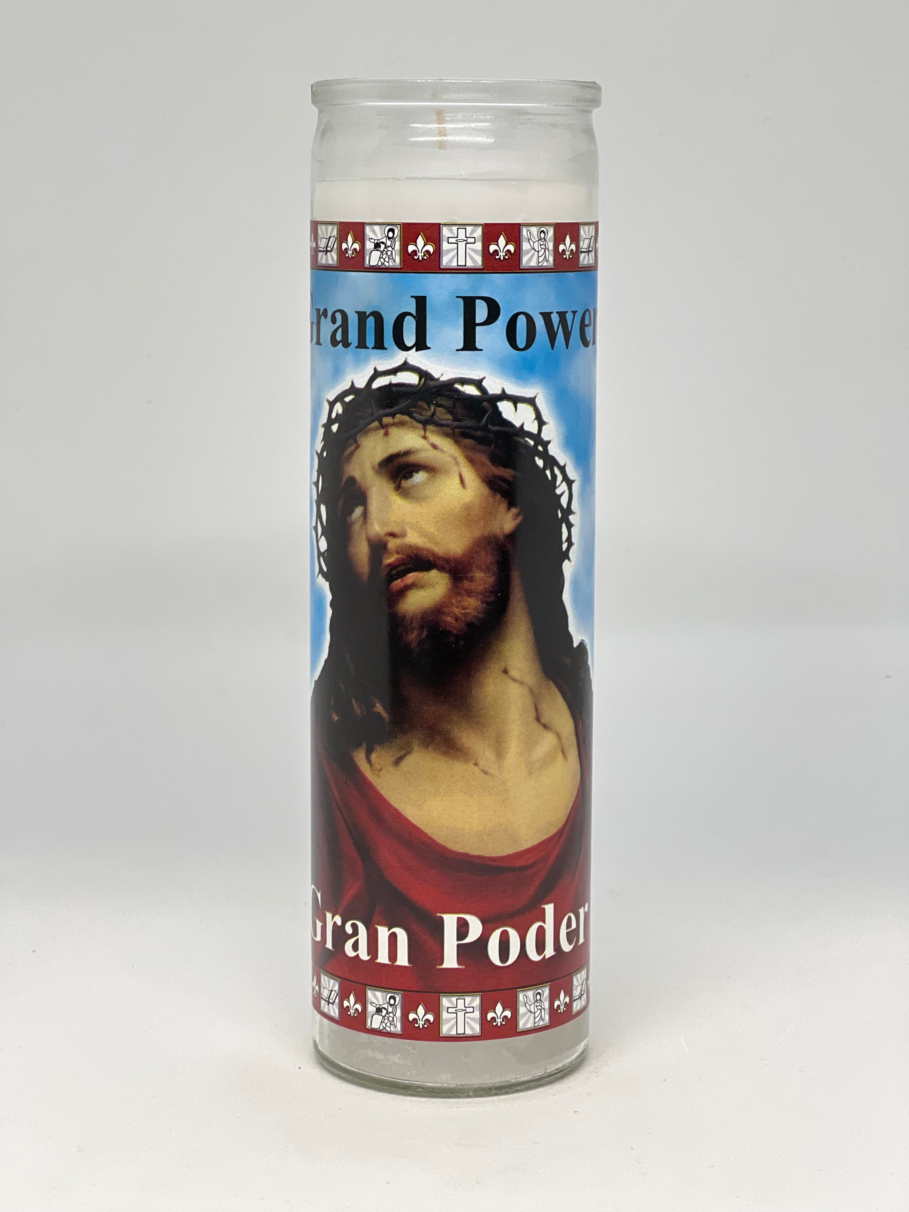Gran Poder (Great Power) – Devotional Glass Candle – 7 Day