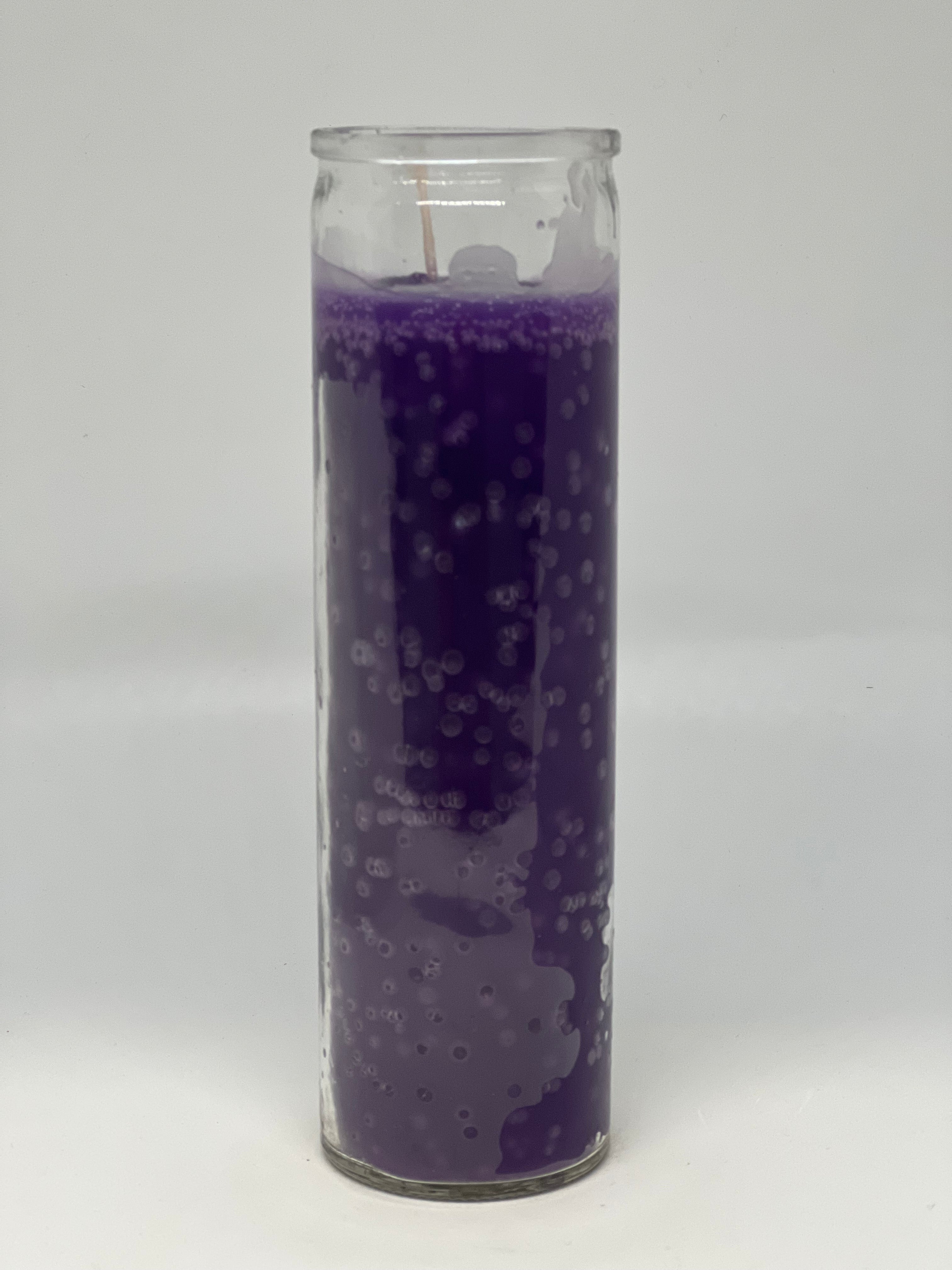 Purple – Devotional Glass Candle - 7 Day