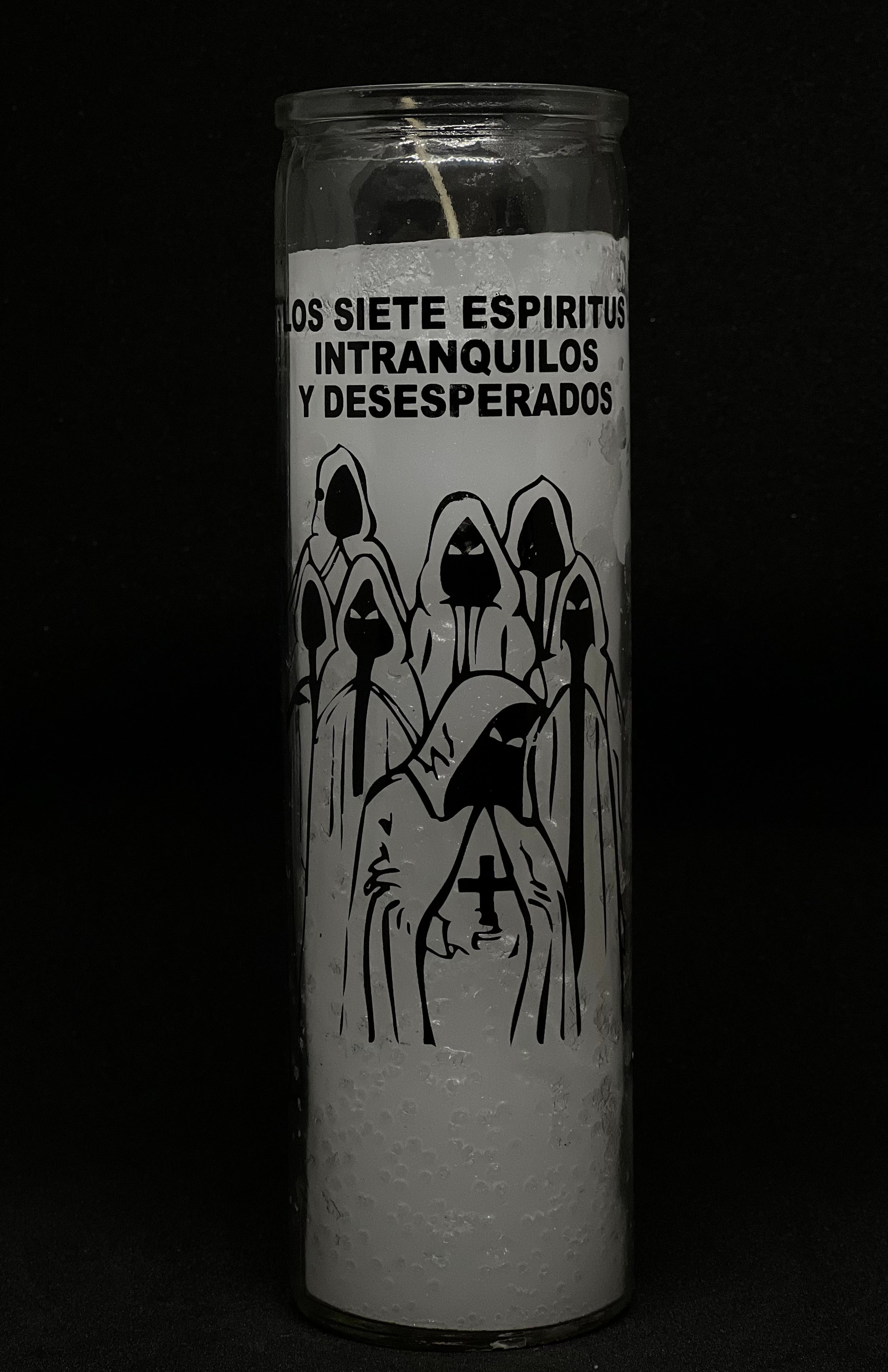 Los Siete Espíritus Intranquilos (Seven Restless Spirits) – Devotional Glass Candle – 7 Day