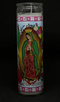 Virgen de Guadalupe (Our Lady of Guadalupe) – Devotional Glass Candle – 7 Day