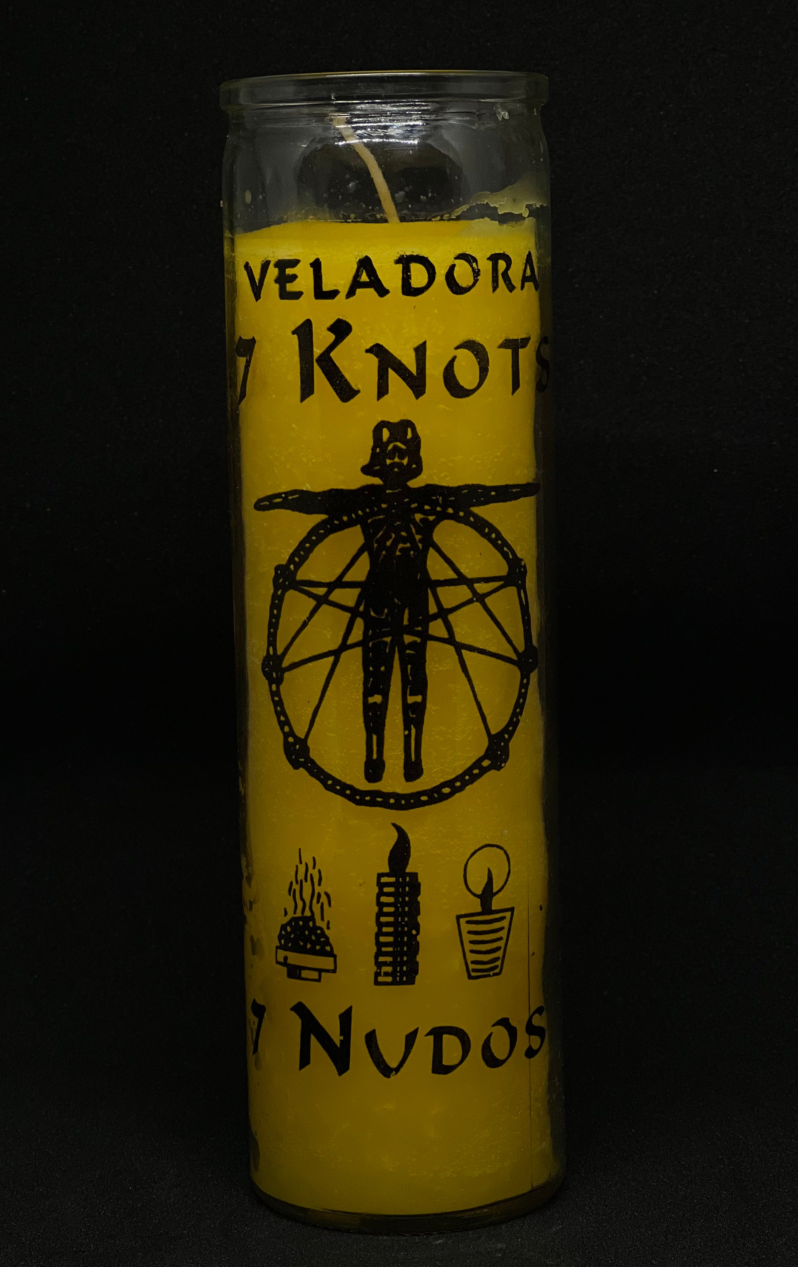 7 Nudos (7 Knots) – Devotional Glass Candle – 7 Day