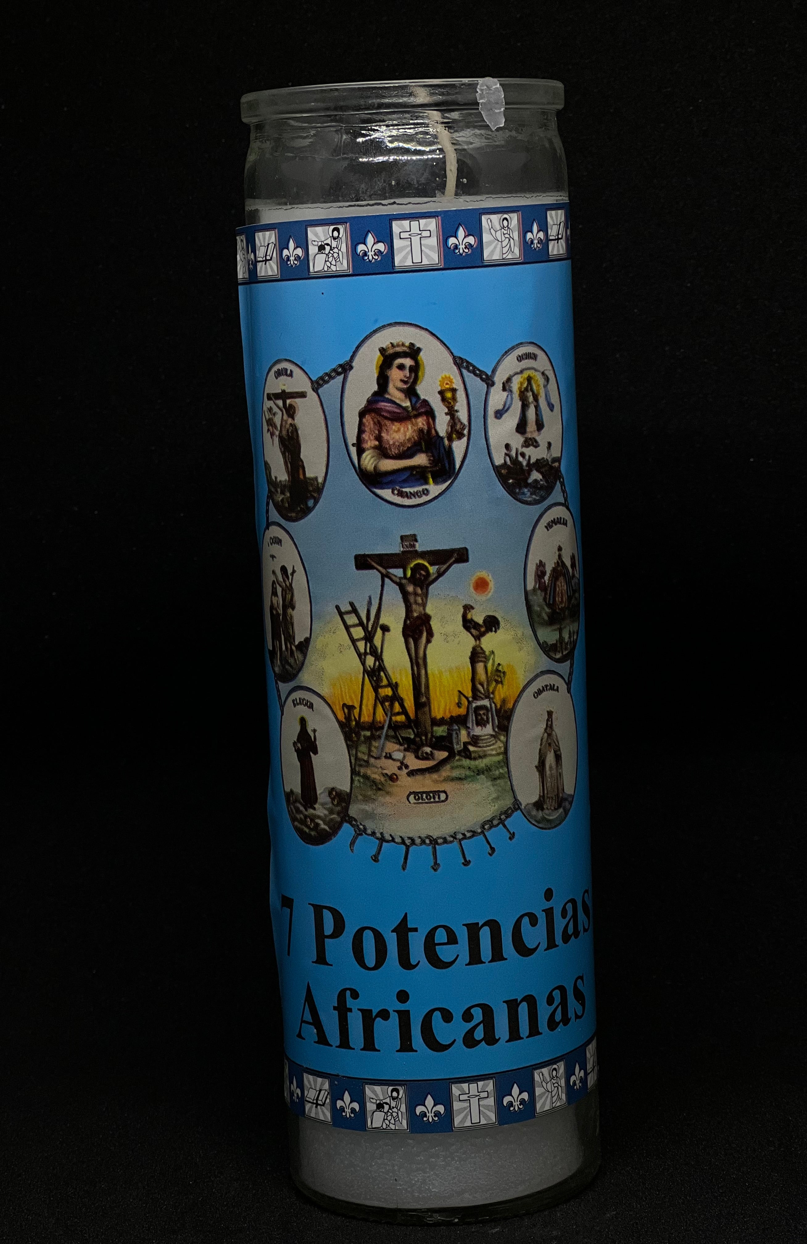 7 Potencias Africanas (Seven African Powers) – Glass Candle – 7 Day