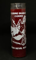 Corre Diablo Corre (Run Devil Run) – Devotional Glass Candle – 7 Day