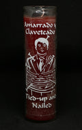 Amarrado y Claveteado (Tied and Secured) – Devotional Glass Candle – 7 Day