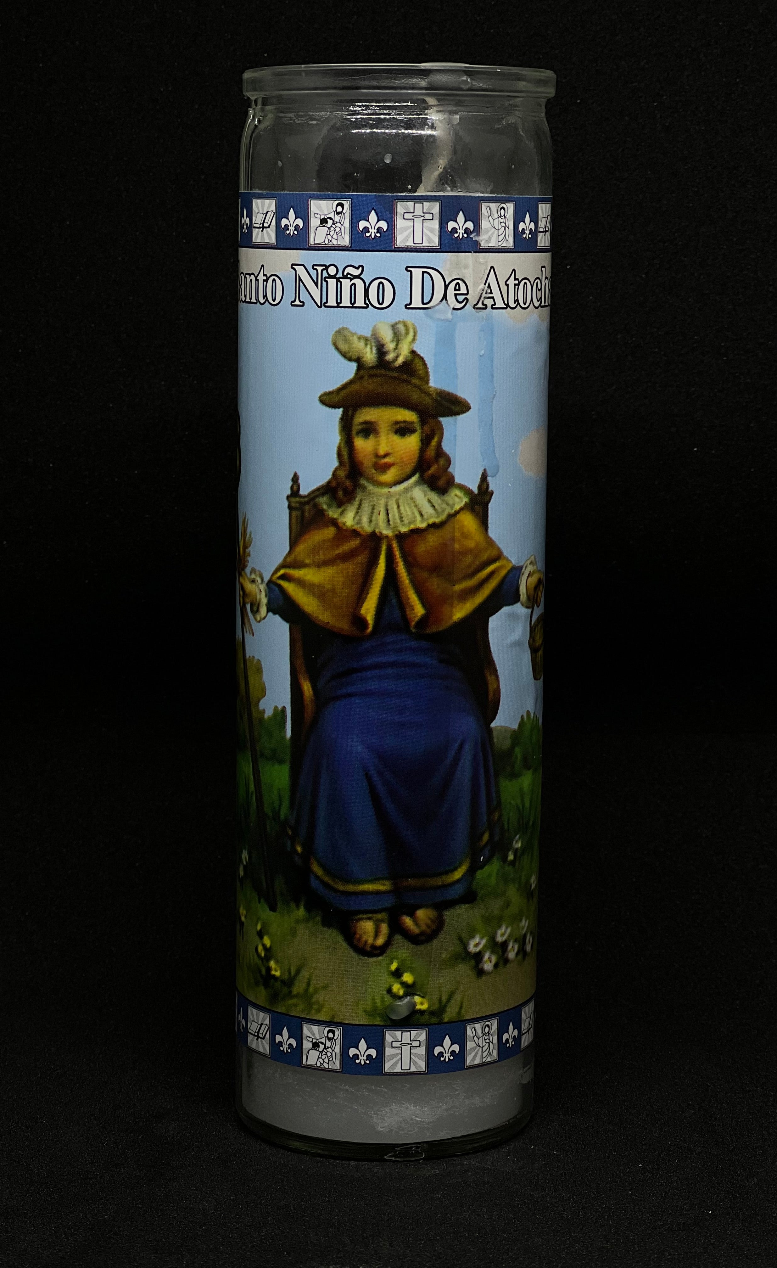 Santo Niño de Atocha (Holy Child of Atocha) – Devotional Glass Candle – 7 Day