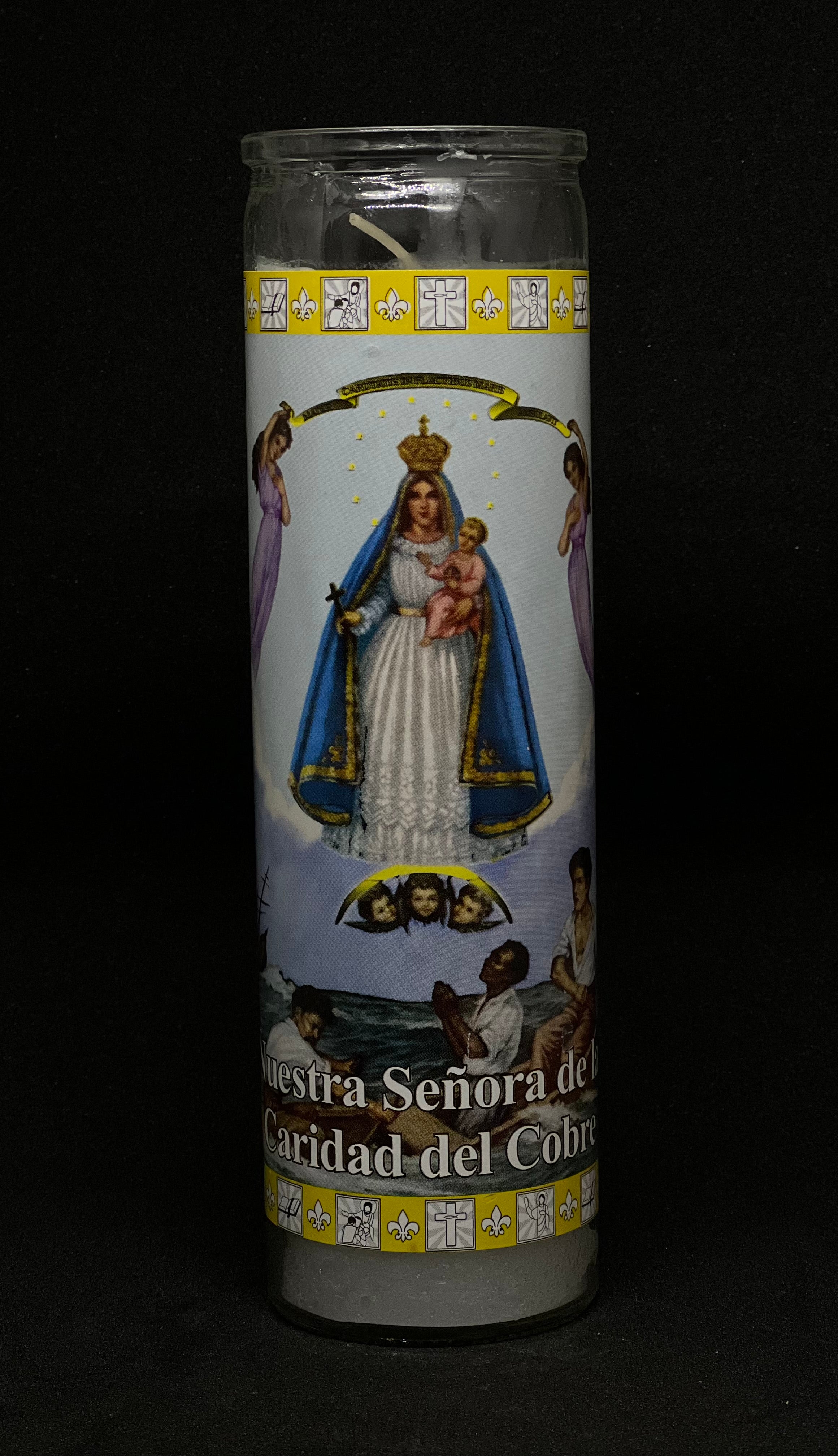 Nuestra Señora de la Caridad del Cobre (Our Lady of Charity of El Cobre) – Devotional Glass Candle – 7 Day