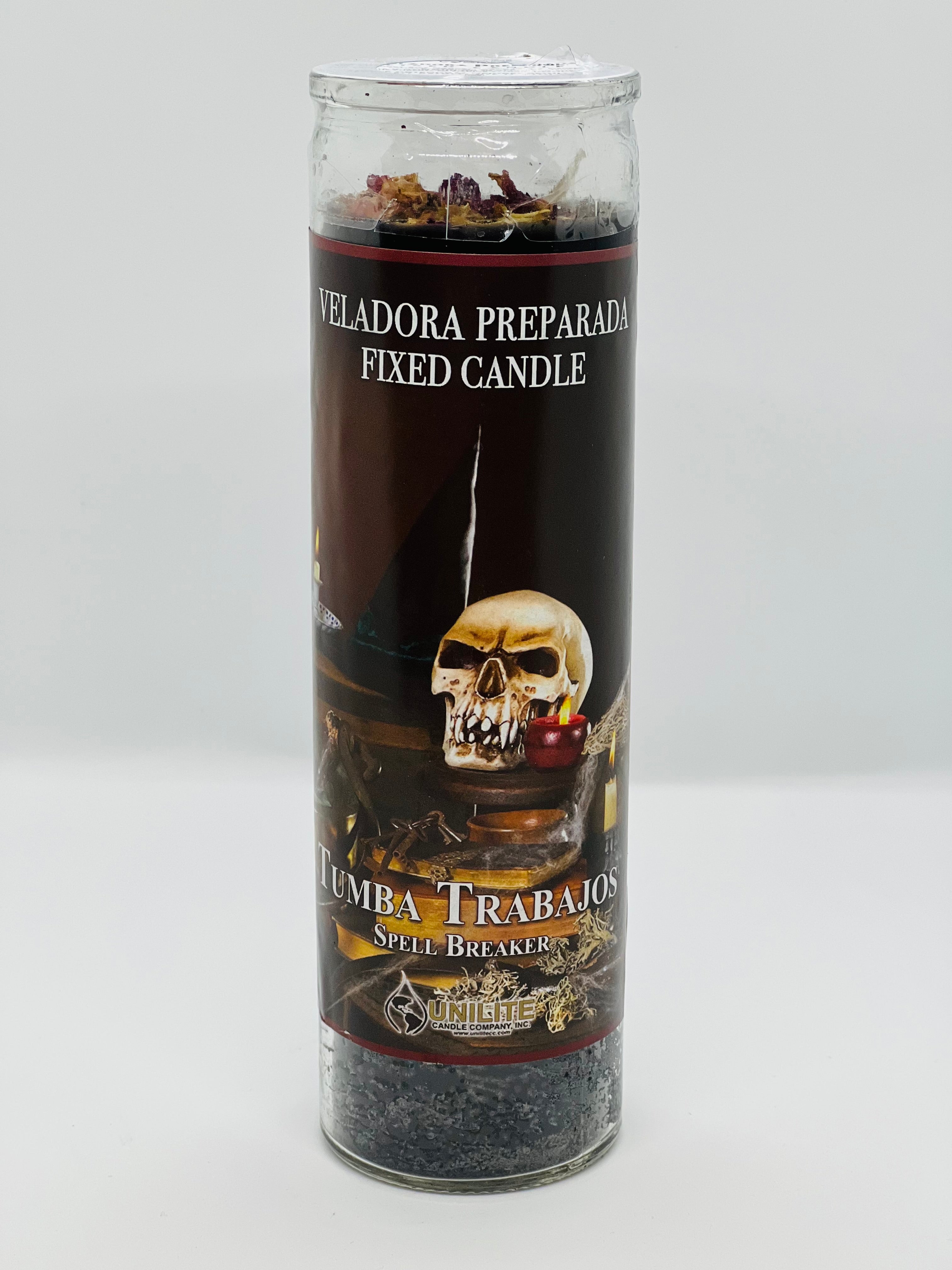 Tumba Trabajos (Spell Breaker) – Prepared Glass Candle – 7 Day