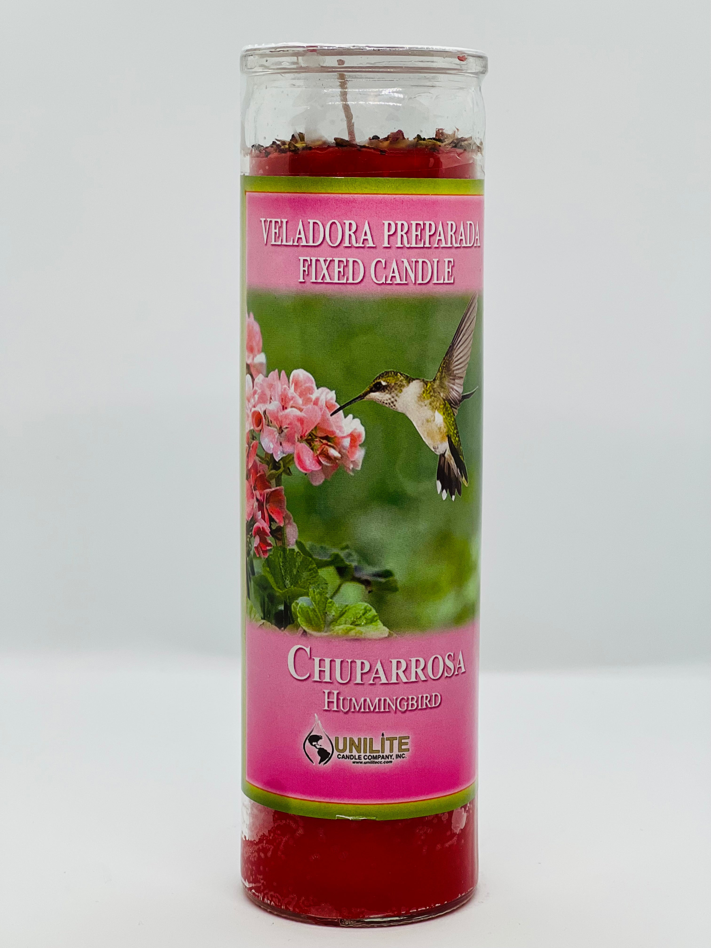 Chuparrosa (Hummingbird) – Prepared Glass Candle – 7 Day
