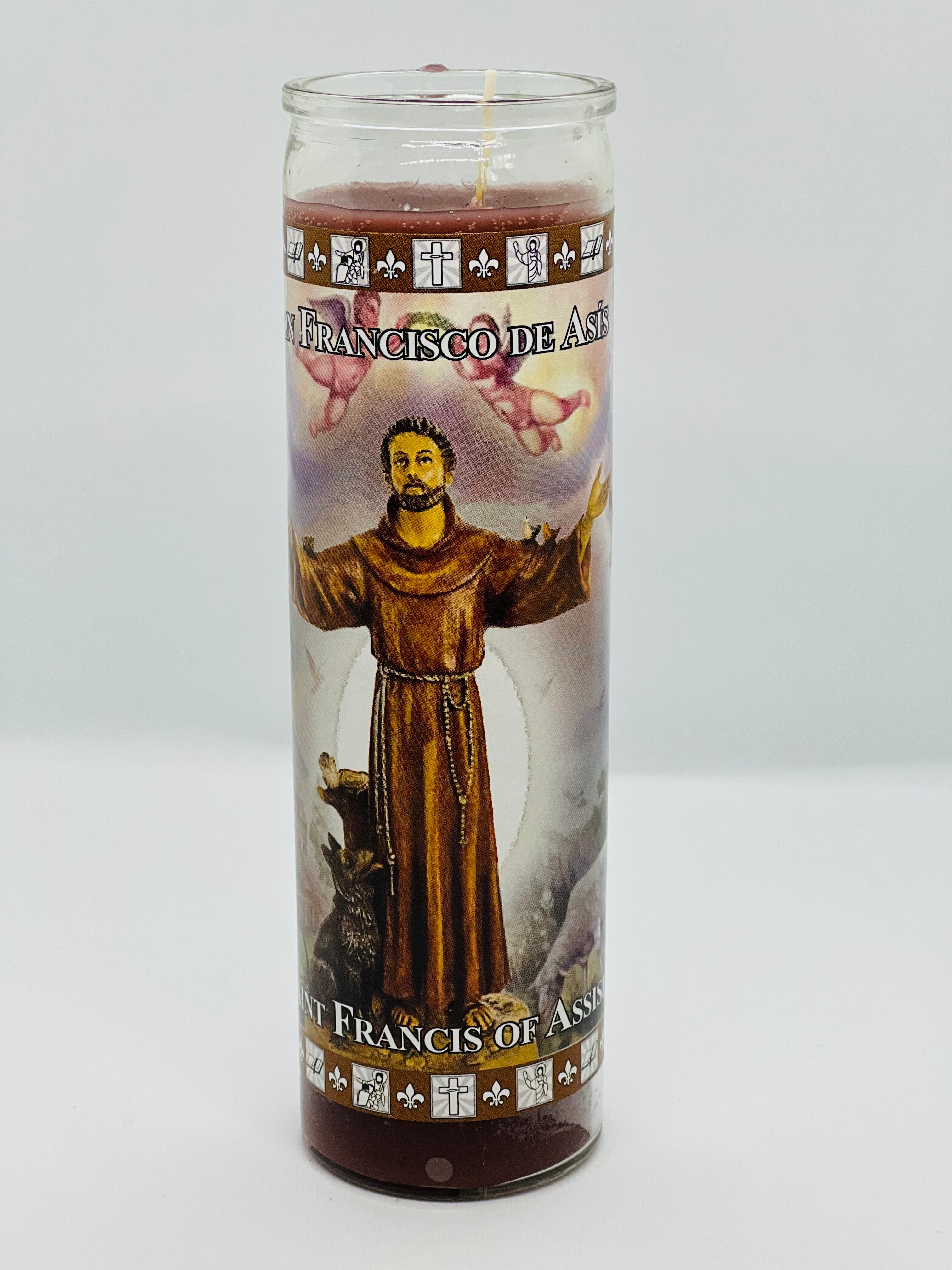 San Francisco de Asís (Saint Francis of Assisi) – Devotional Glass Candle – 7 Day