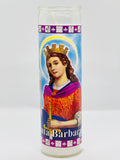 Santa Bárbara (Saint Barbara) – Devotional Glass Candle – 7 Day