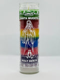 Santa Muerte Multicolor (Holy Death Multicolor) – Devotional Glass Candle – 7 Day