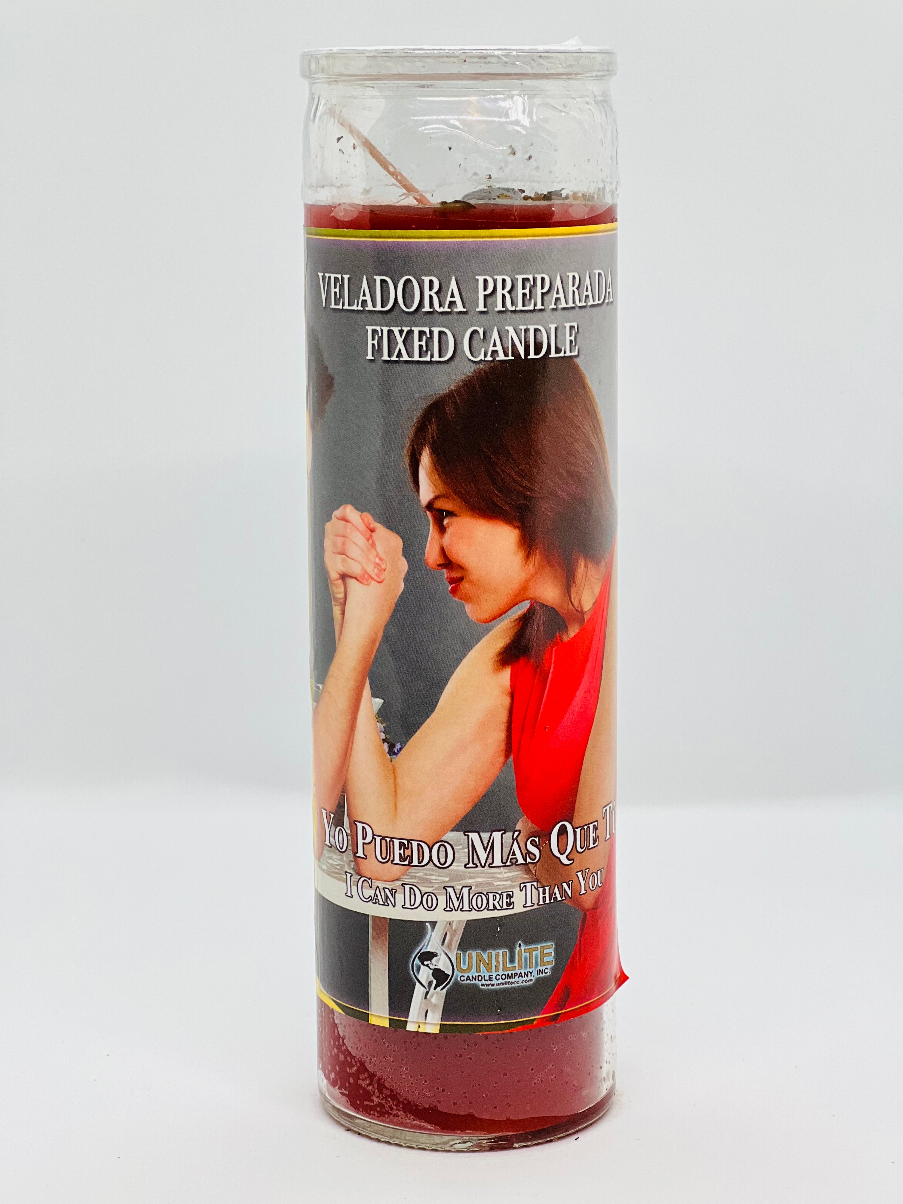 Yo Puedo Más Que Tú – Prepared Glass Candle – 7 Day
