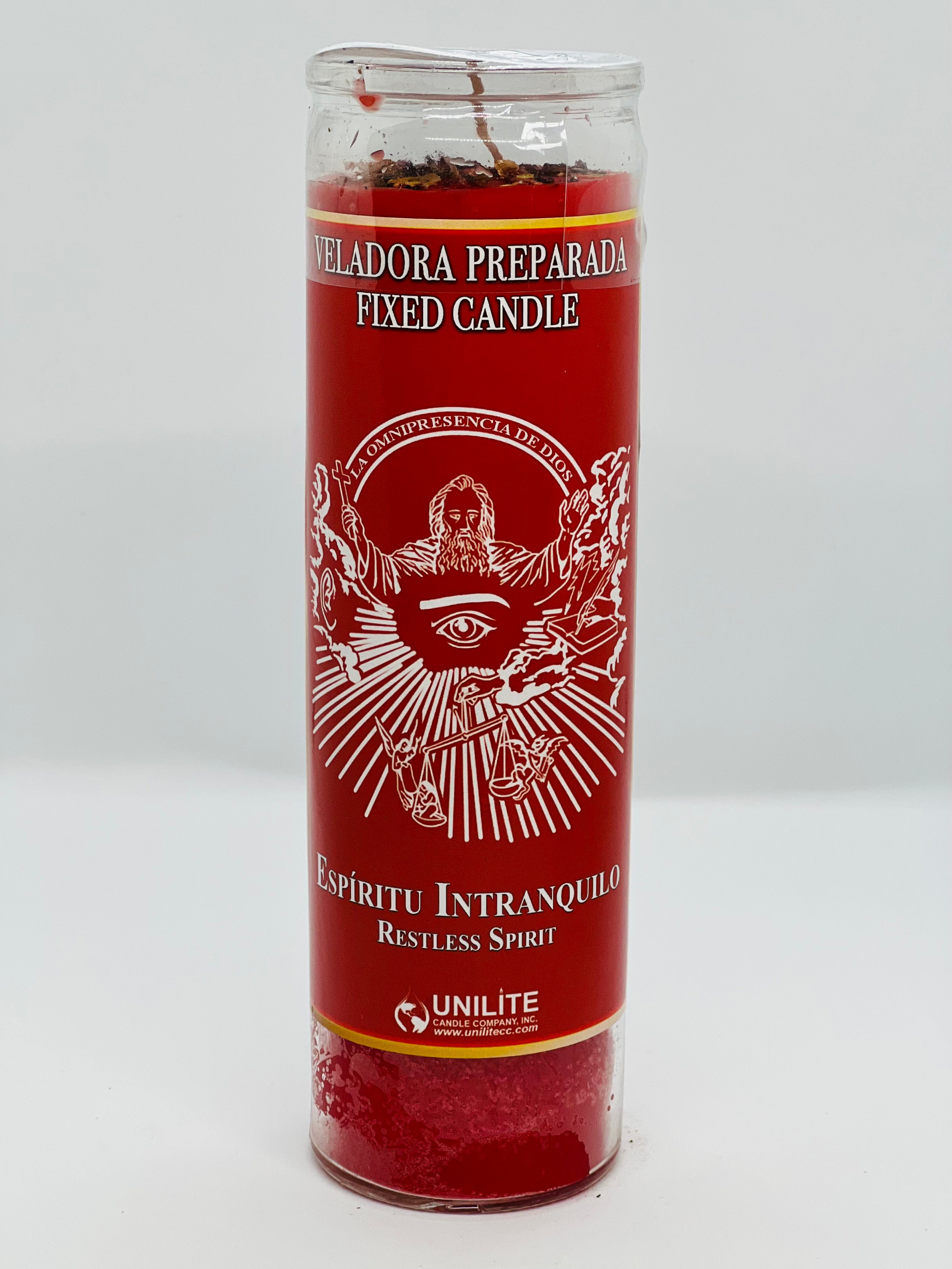 Espíritu Intranquilo – Prepared Glass Candle – 7 Day