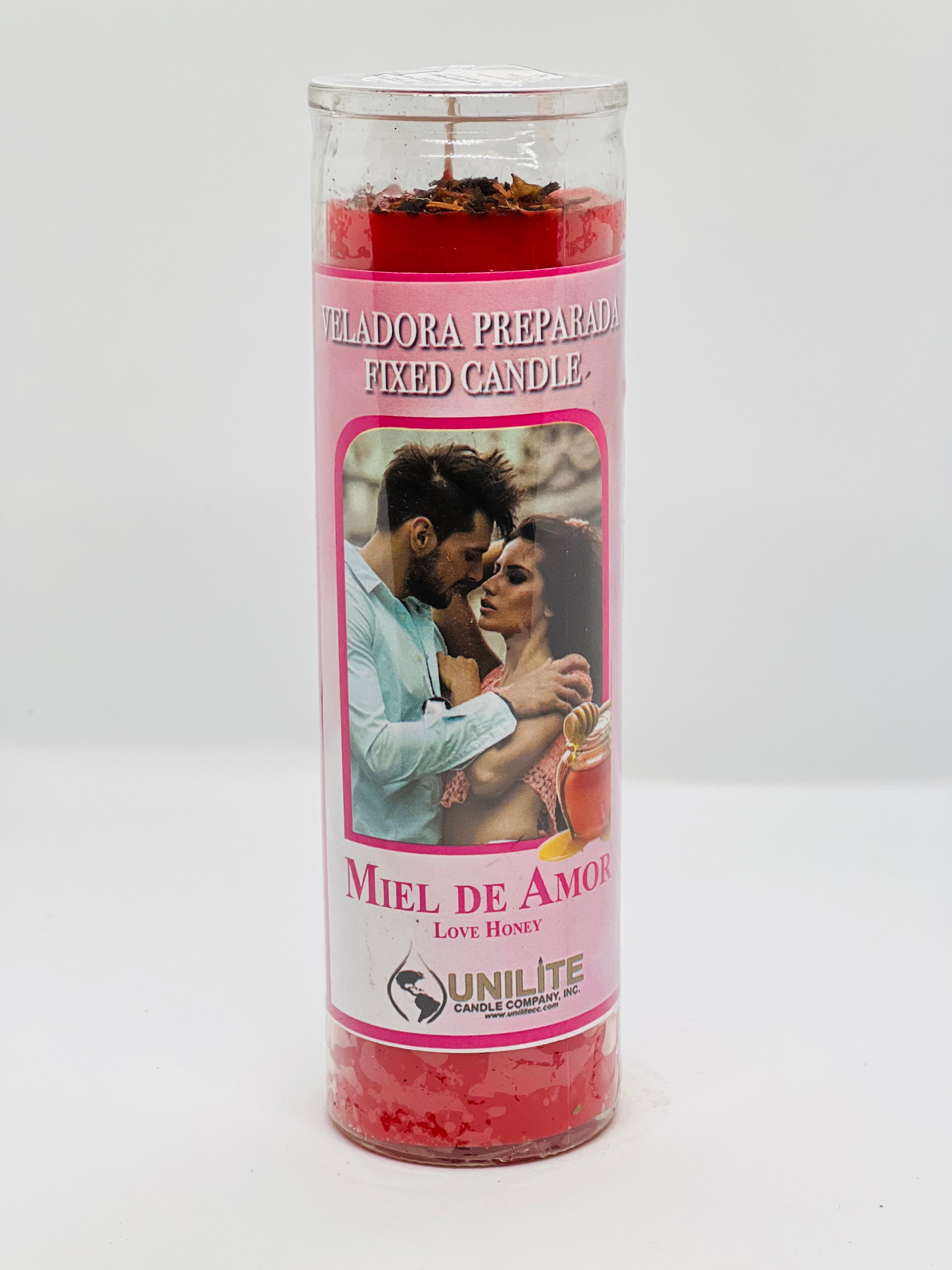 Miel de Amor (Love Honey) – Prepared Glass Candle – 7 Day