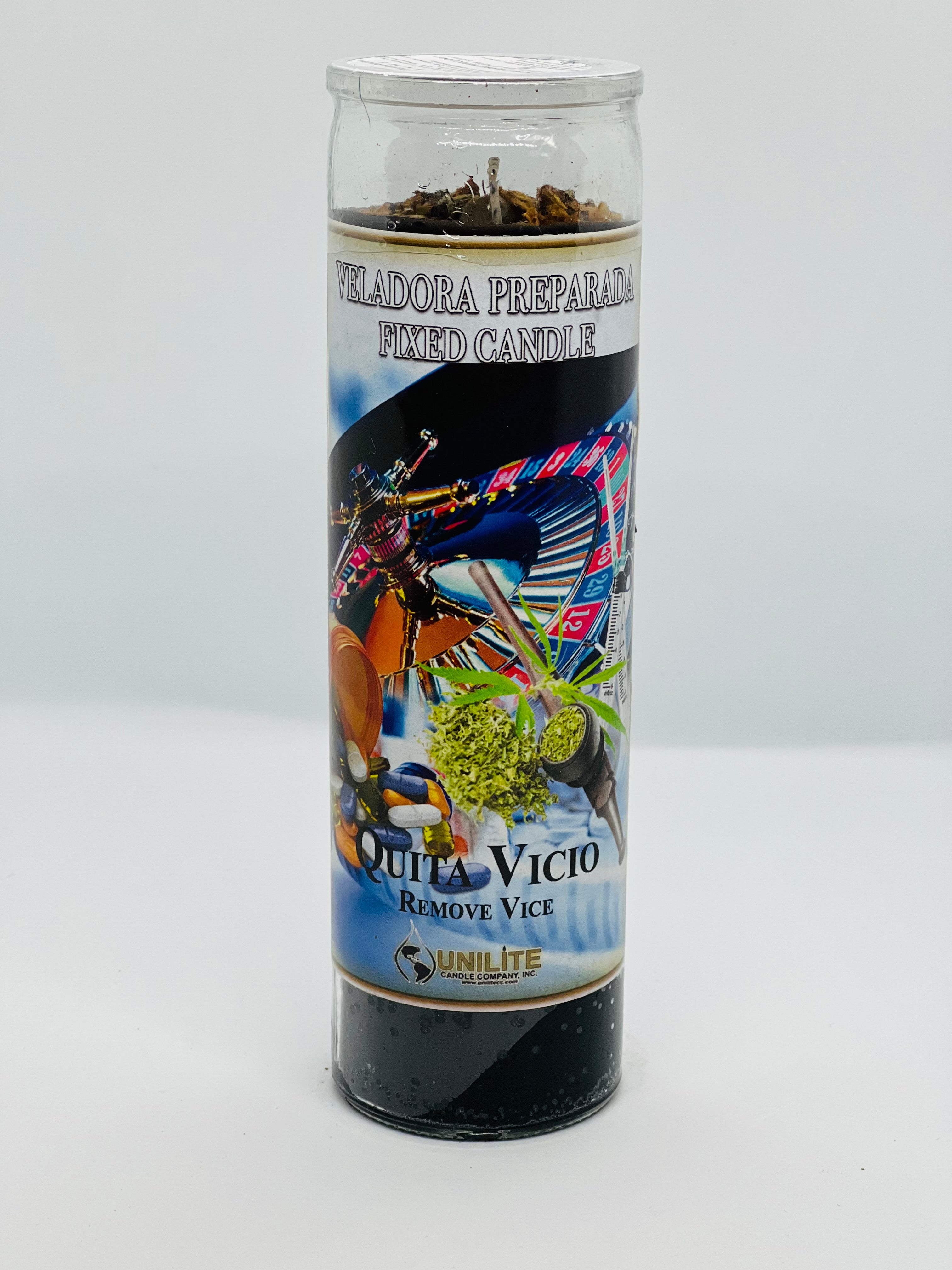 Quita Vicio (Remove Vice) – Prepared Glass Candle – 7 Day