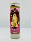 Santa Muerte – Salud (Health) – Prepared Glass Candle – 7 Day