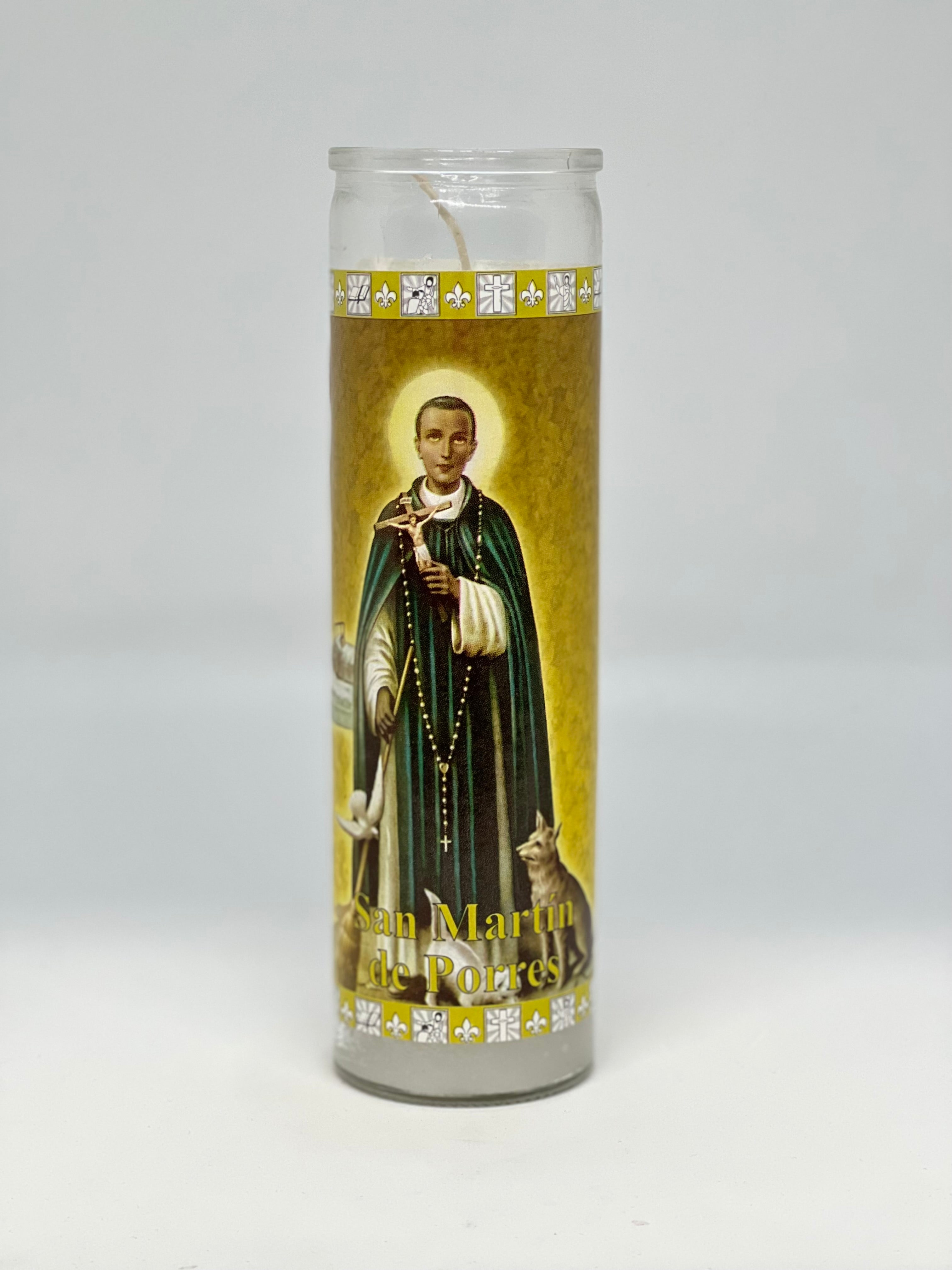 San Martín de Porres (Saint Martin de Porres) – Devotional Glass Candle – 7 Day