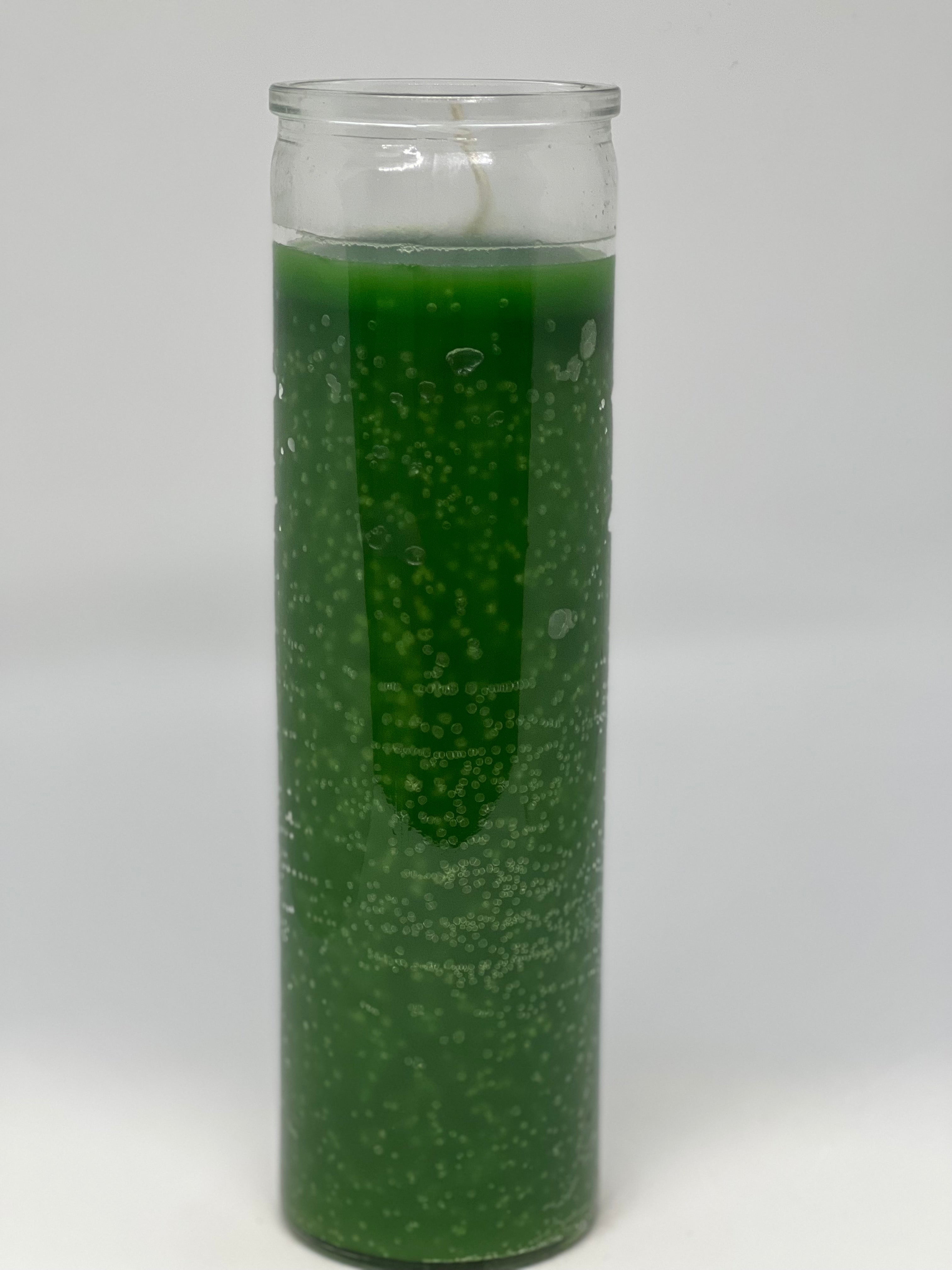 Green – Devotional Glass Candle - 7 Day