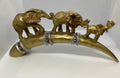Bronze Three Elephant on Horn Fortune Statue