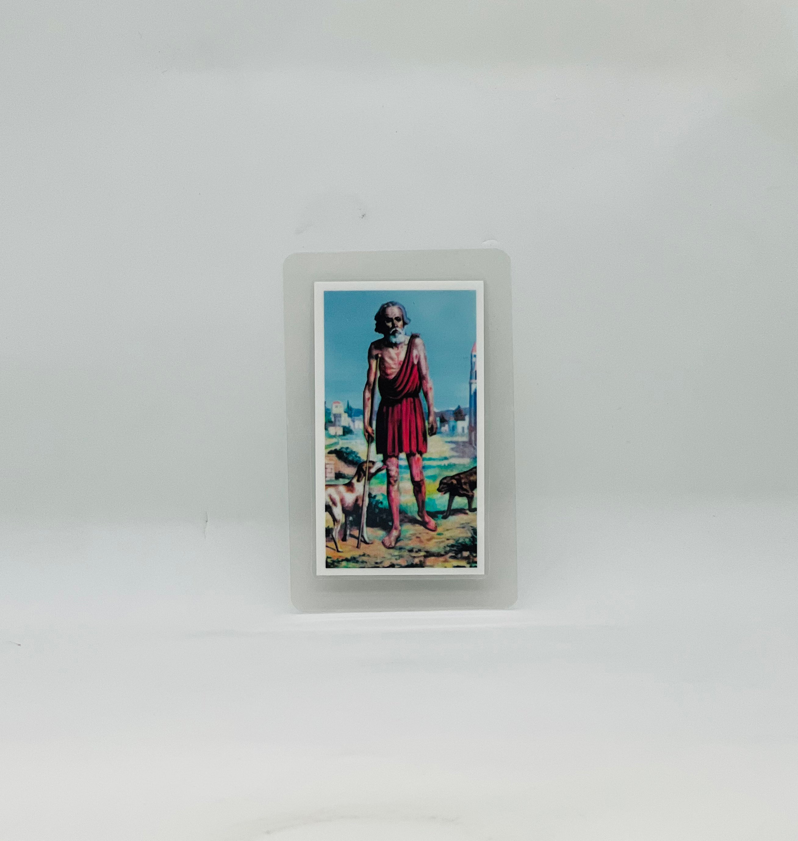 San Lázaro Prayer Card – Saint Lazarus Devotional Card – Religious Pocket Prayer Card
