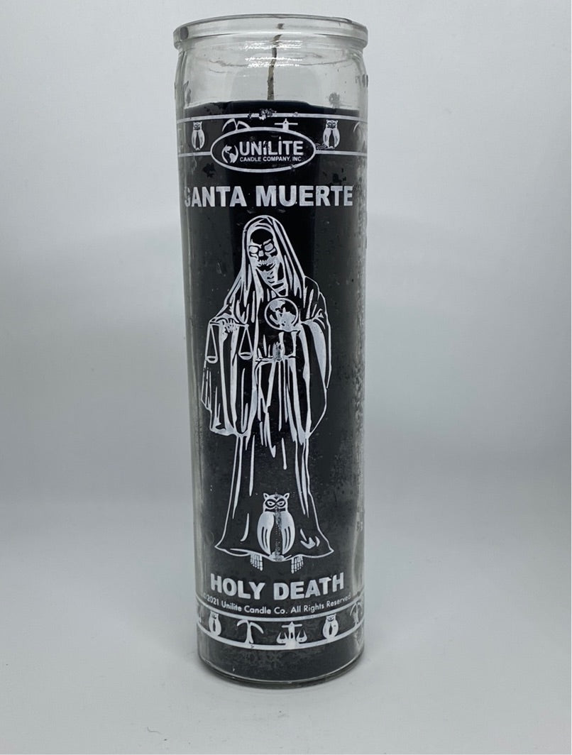 Santa Muerte Black (Holy Death) – 7 Day Glass Candle