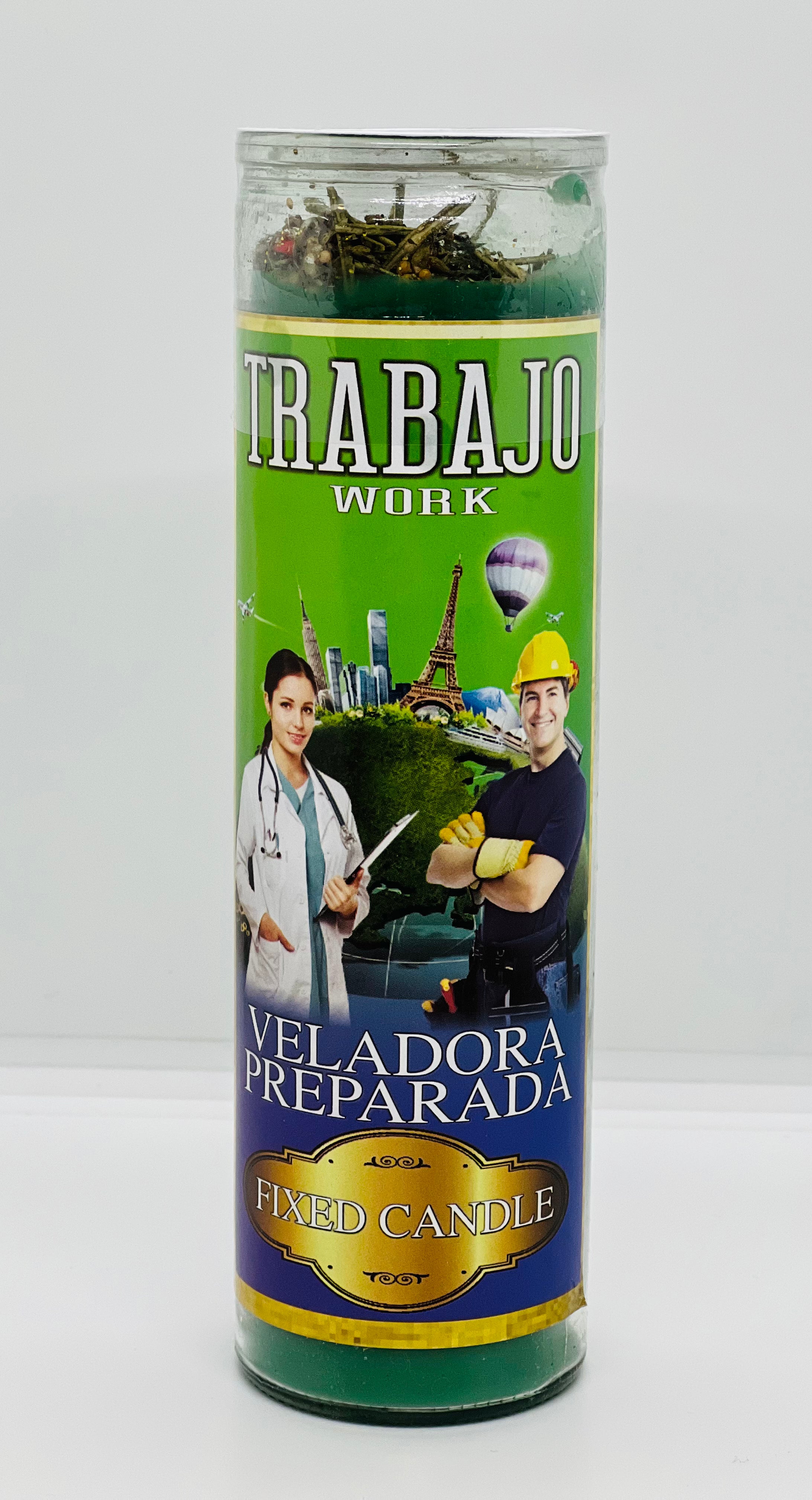 Trabajo (Work) – Prepared Glass Candle – 7 Day