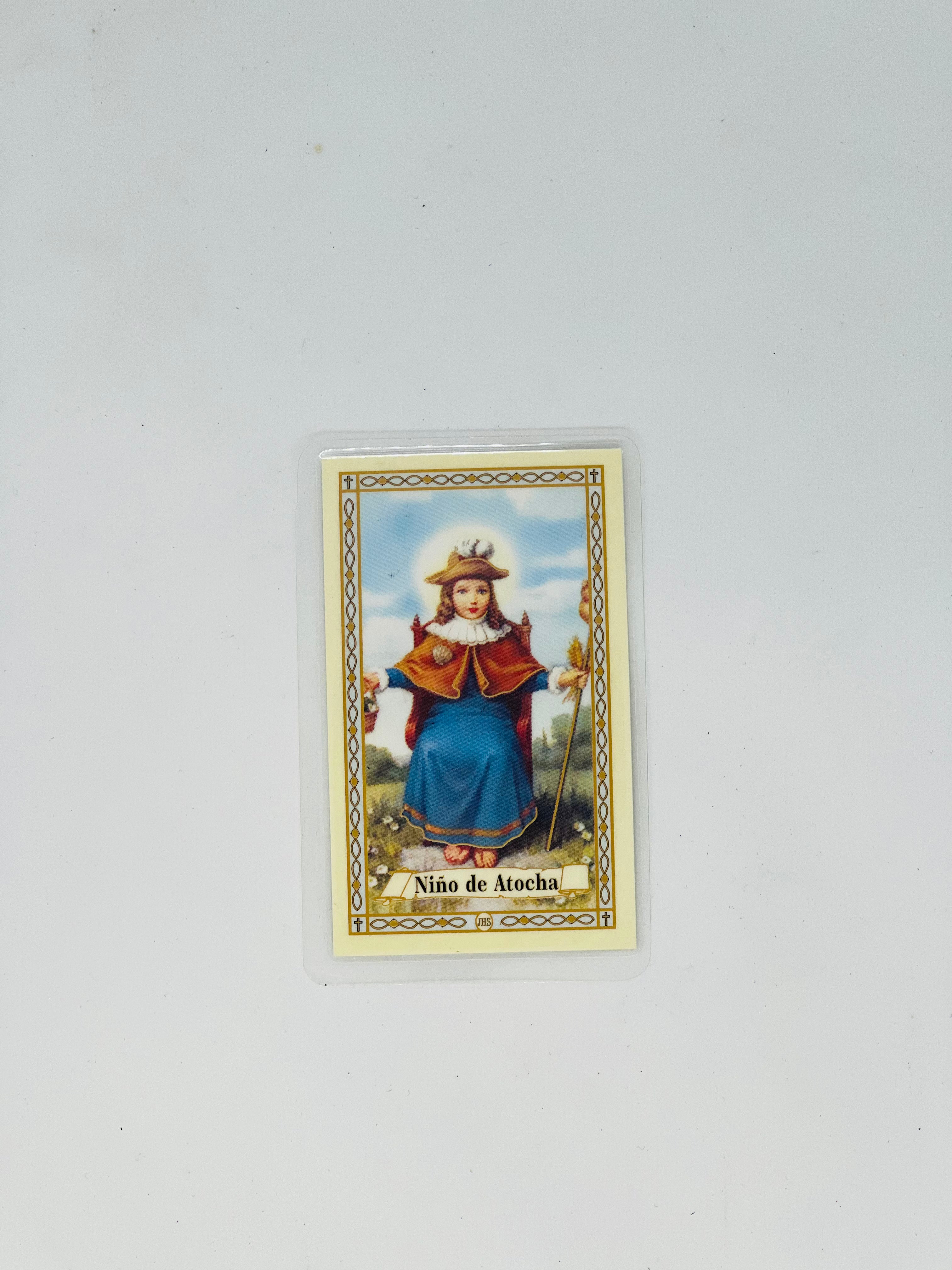 Niño de Atocha Prayer Card – Devotional Religious Card – Child Jesus Image – Pocket Prayer Card