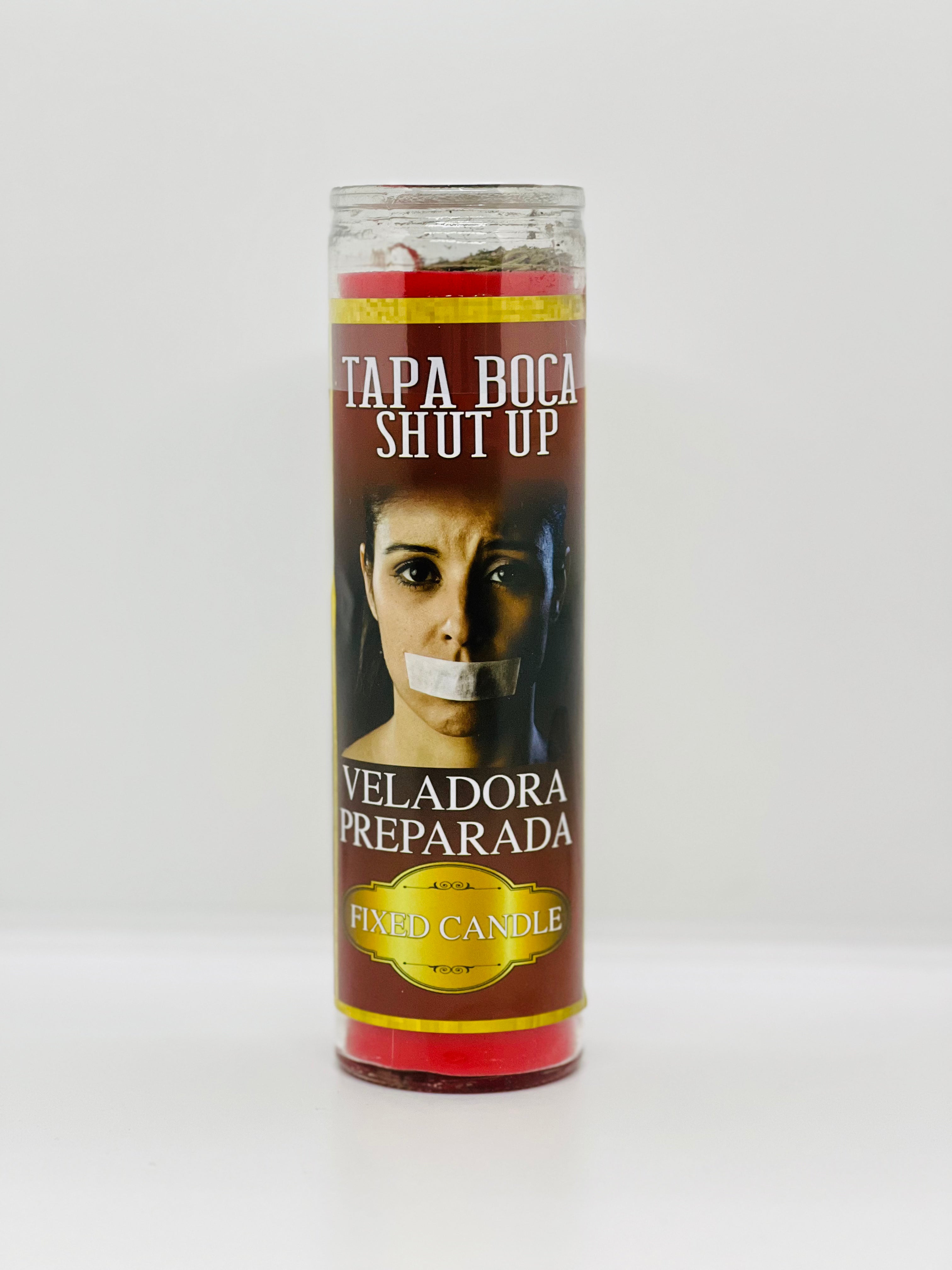 Tapa Boca (Shut Up) – Prepared Glass Candle – 7 Day