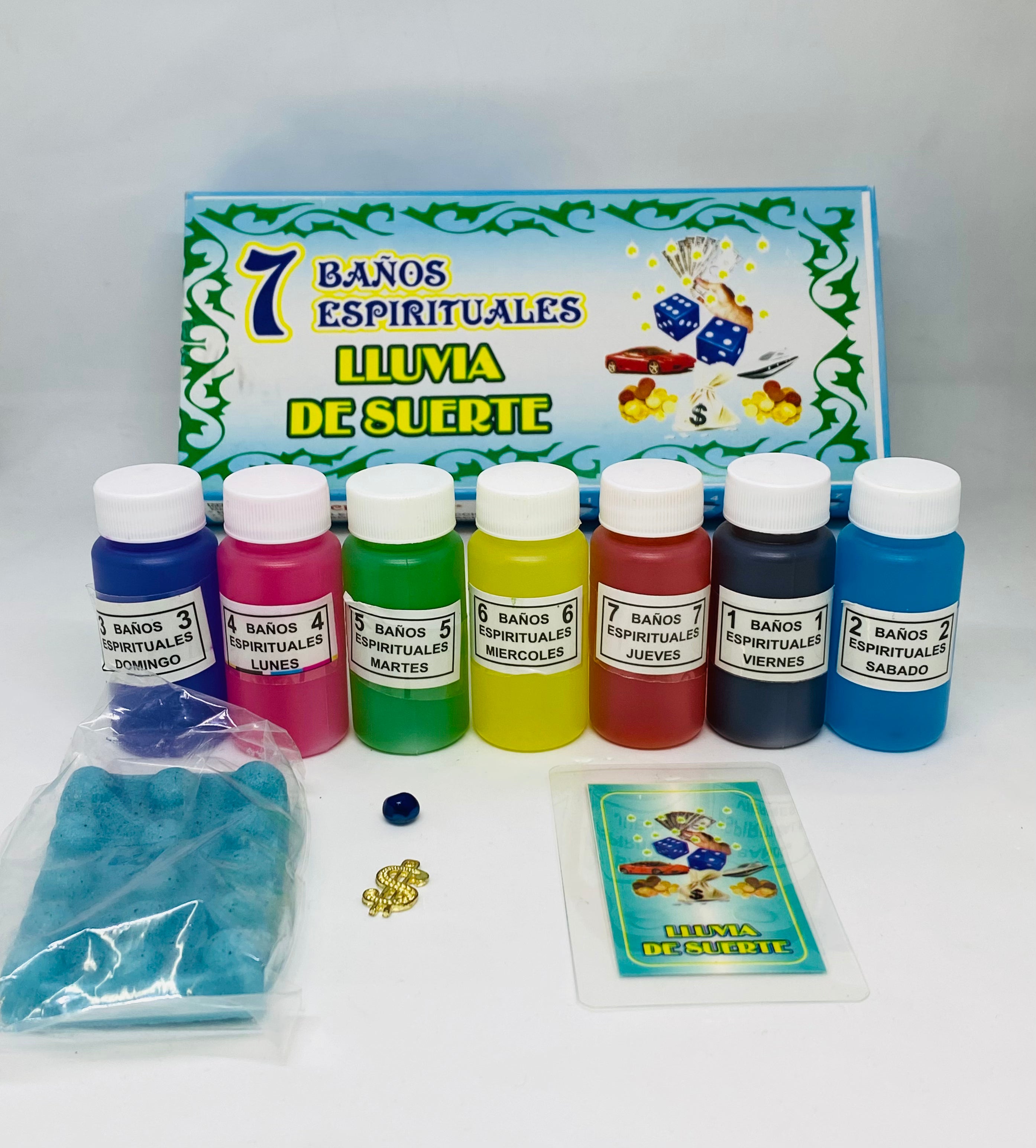 7 Baños Espirituales Lluvia de Suerte (7 Spiritual Baths Set) – Ritual Bath Kit